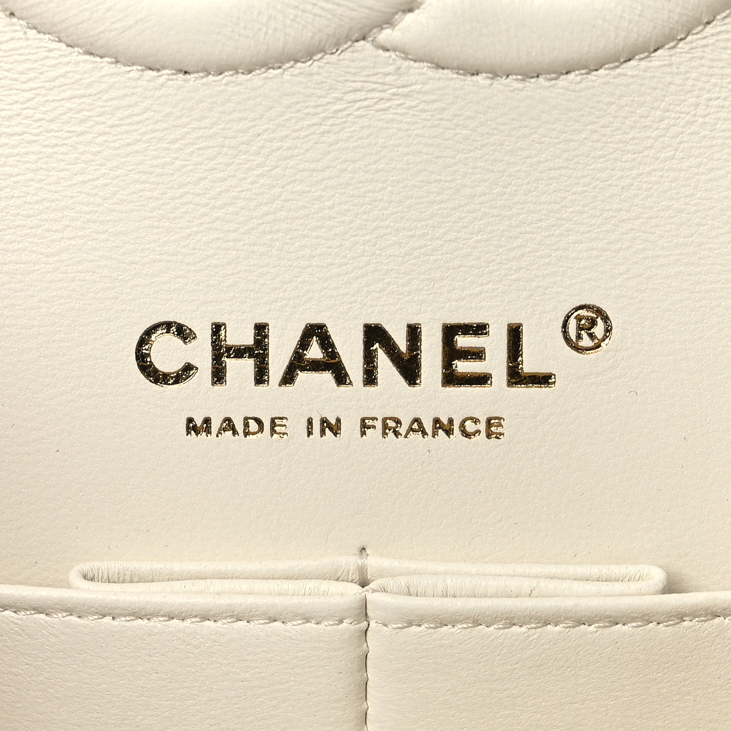 Lambskin Quilted Medium Double Flap Black White