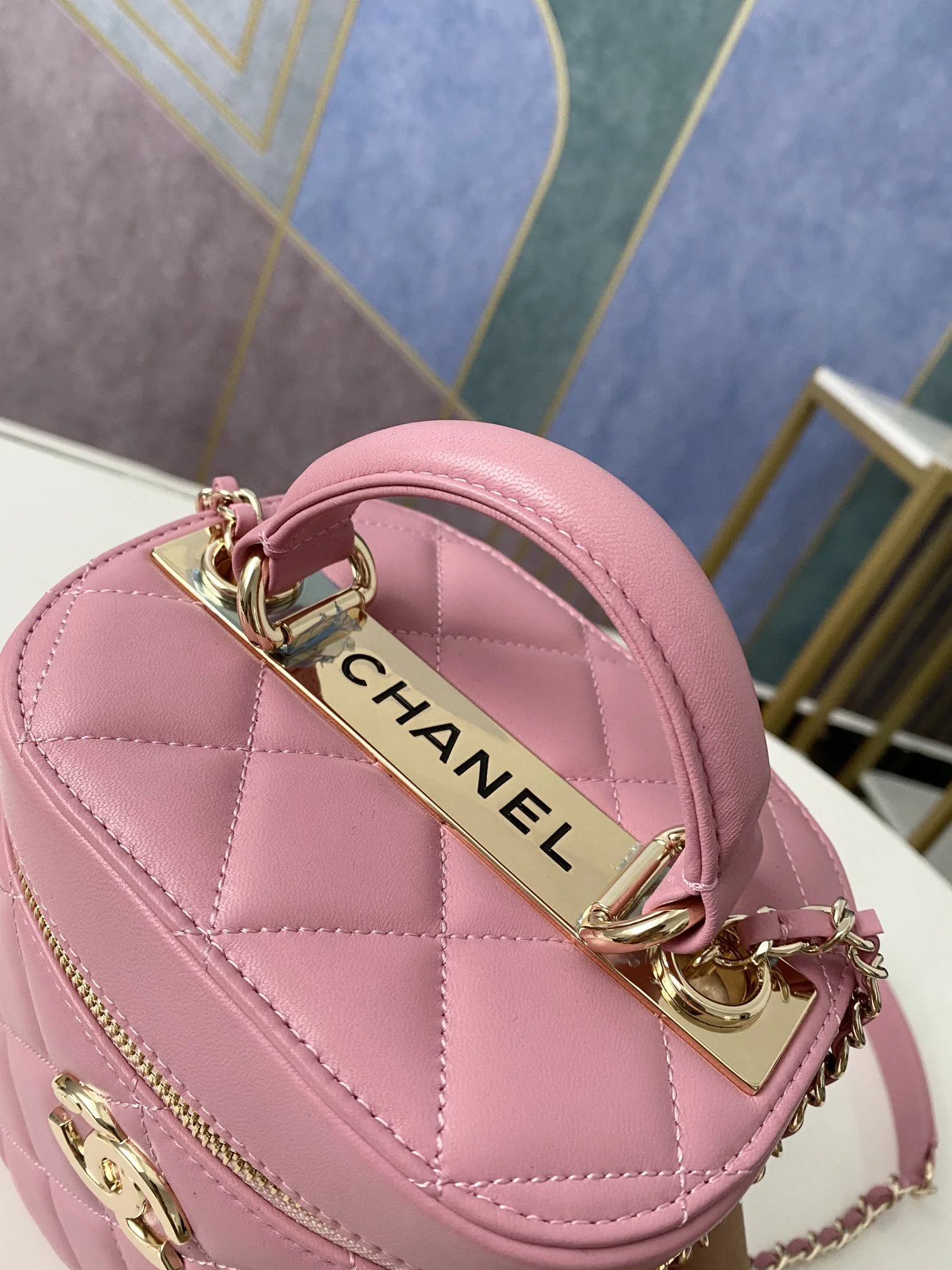 Chanel Vanity Case Gold Hardware Pink For Women, Women’s Handbags, Shoulder Bags 9.4in/24cm