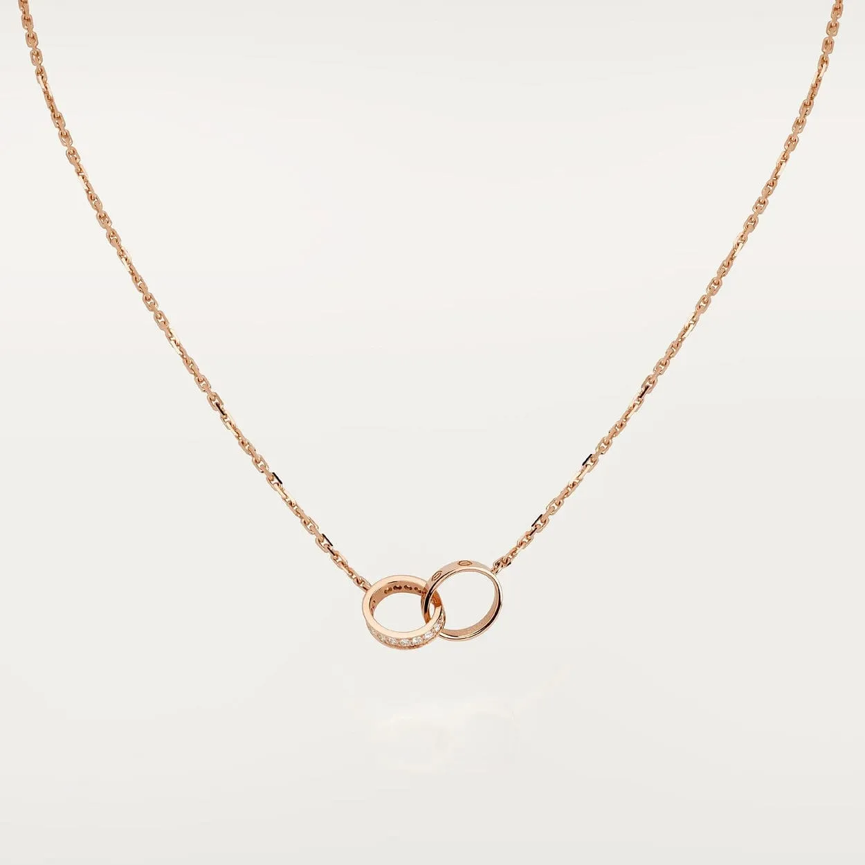 car Love Necklace Interlocking 2 Circles Necklace