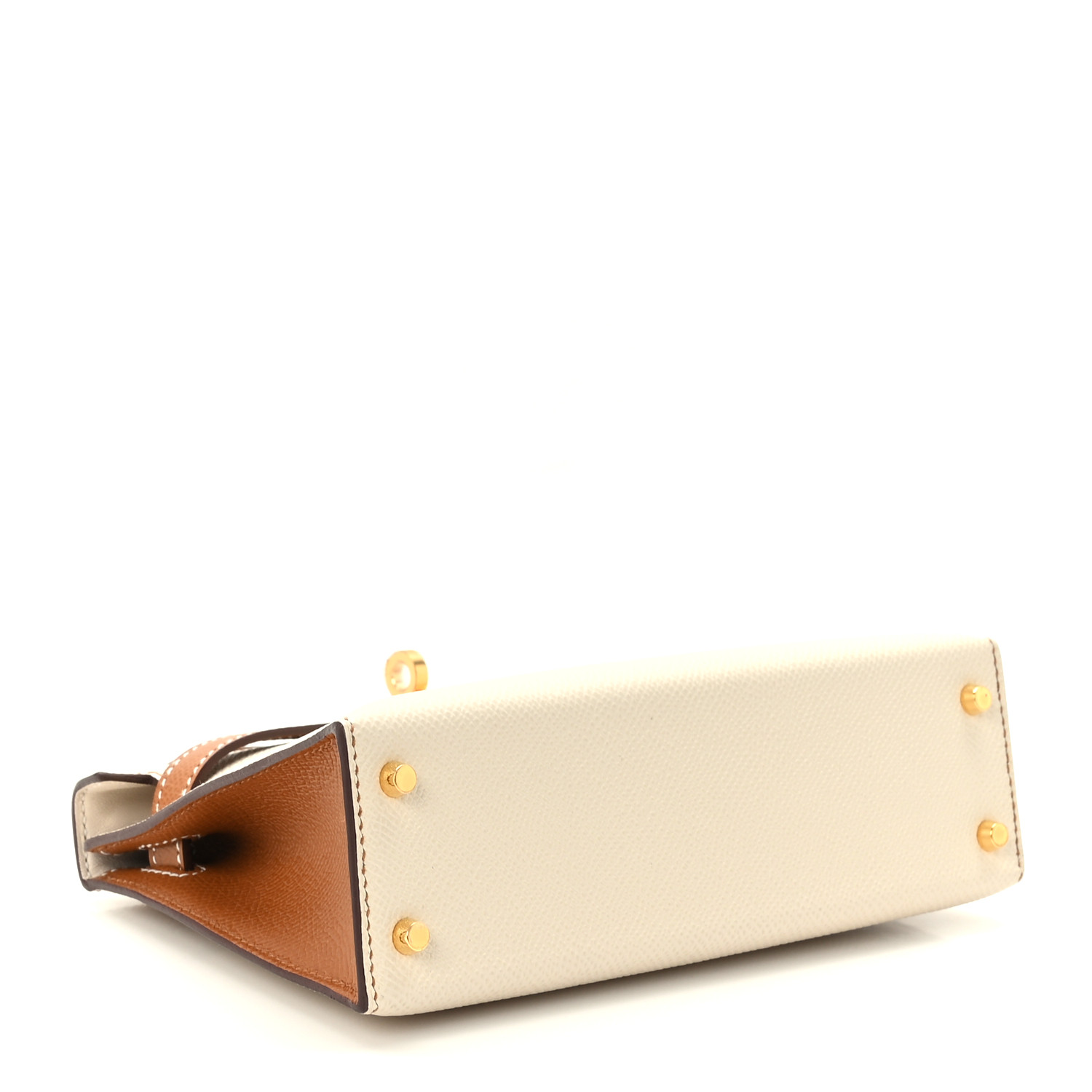 Epsom Horseshoe Mini Kelly Sellier 20 Craie Gold