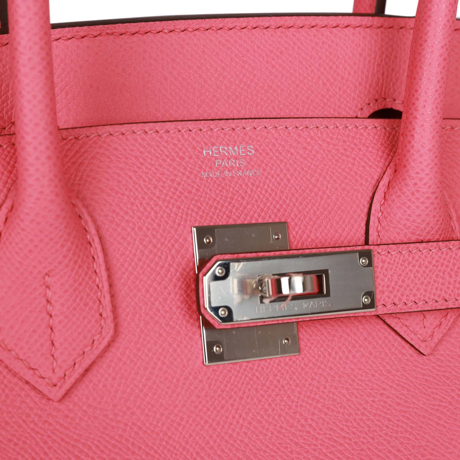 Pre-owned Hermes Birkin 30 Rose Confetti Epsom Palladium Hardware