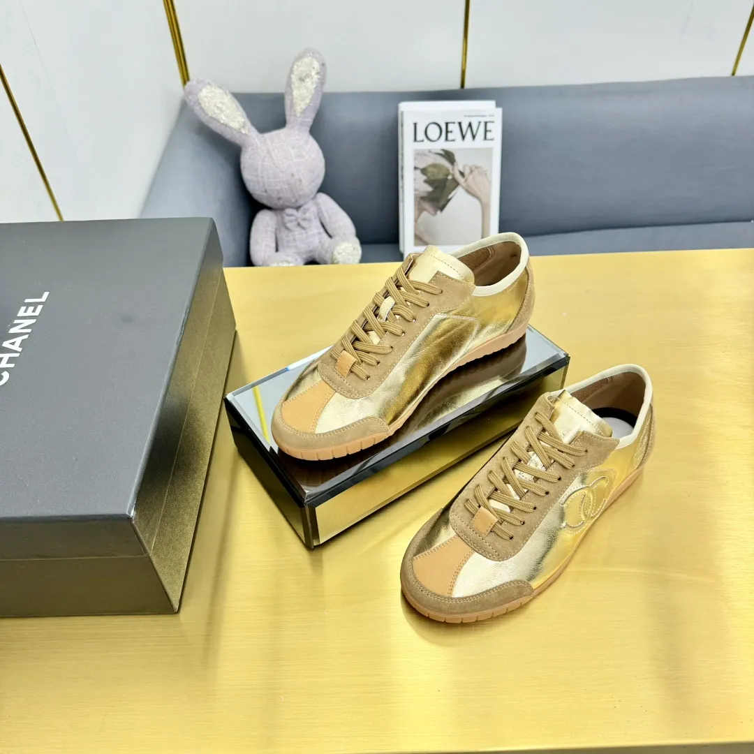 Cc new arrival women sneakers silver and gold shoes