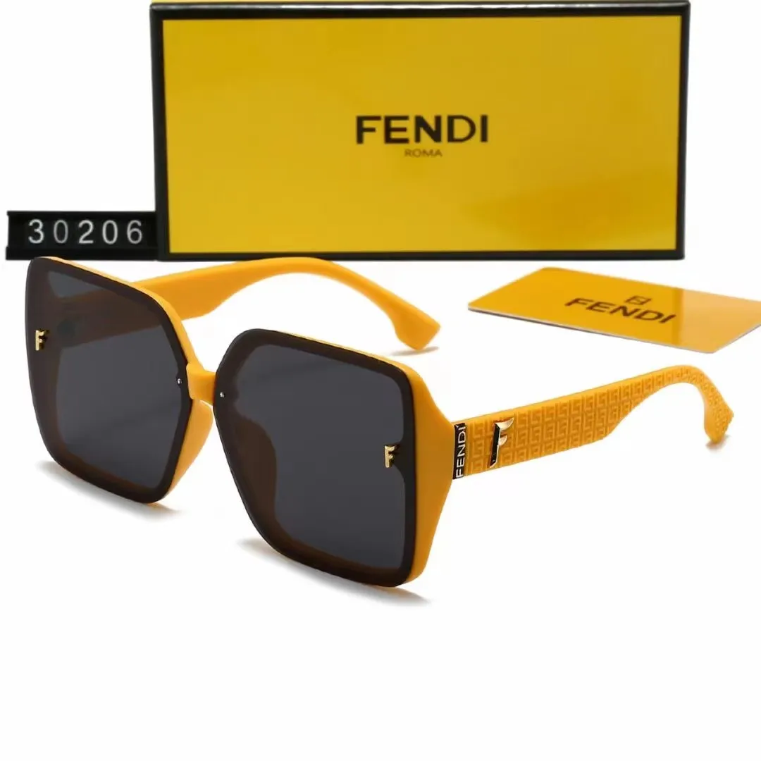 4-color fashion double F letter LOGO polarized sunglasses