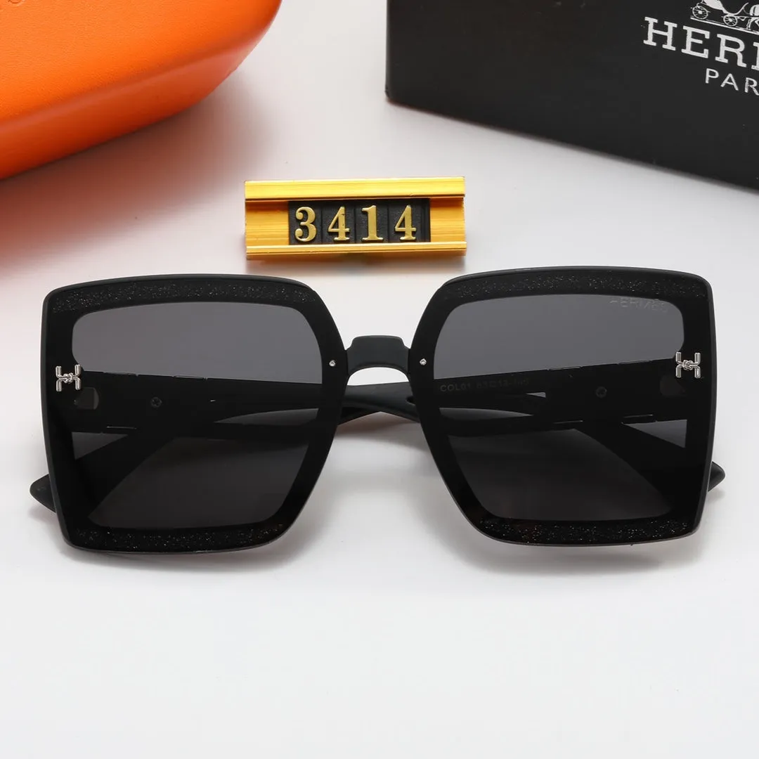 4 color fashion big H hollow temple polarized sunglasses