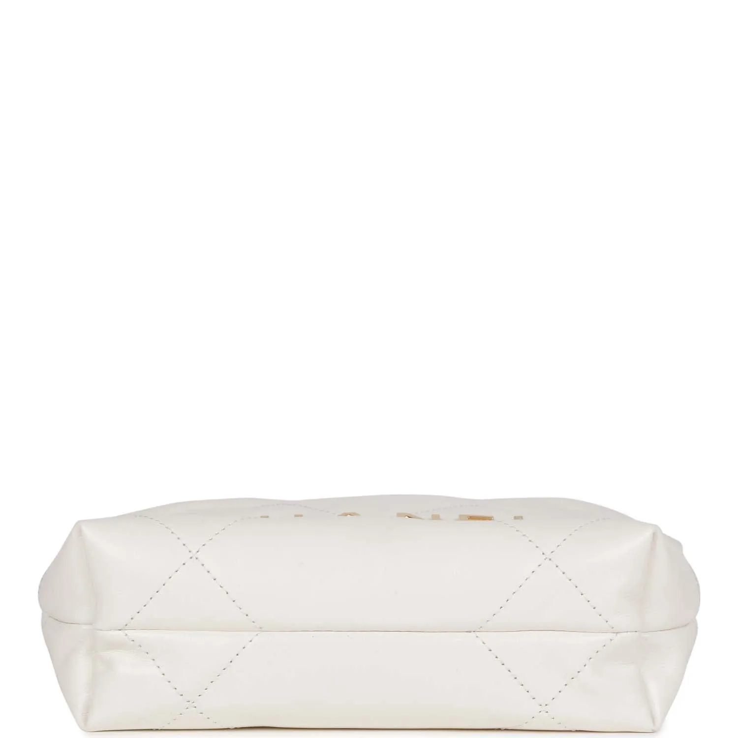Mini 22 Bag White Calfskin Gold Hardware