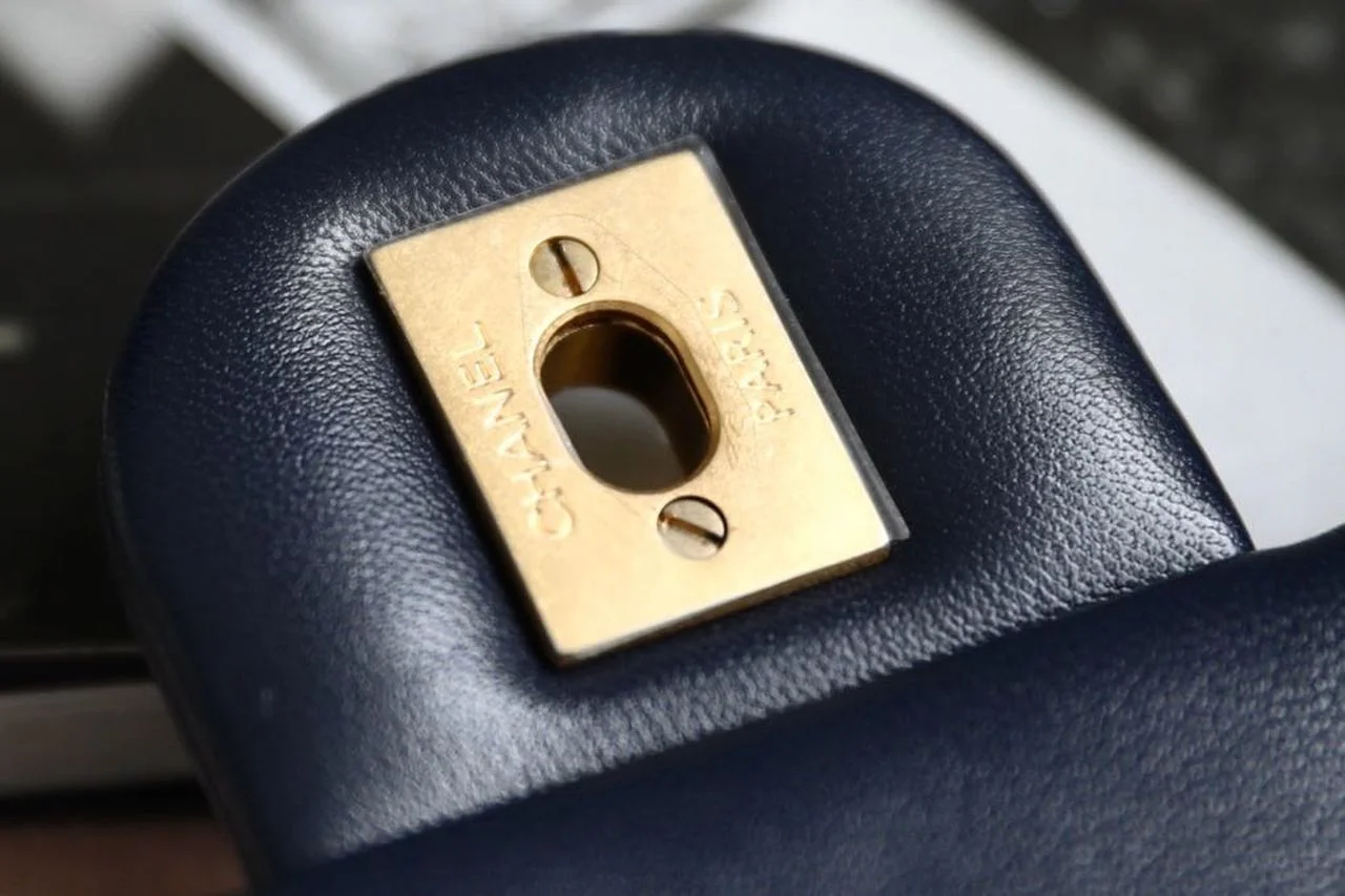 Chanel Mini Flap Bag With CC Ball On Strap Navy Blue For Women, Women’s Handbags, Shoulder And Crossbody Bags 6.7in/17cm AS1786