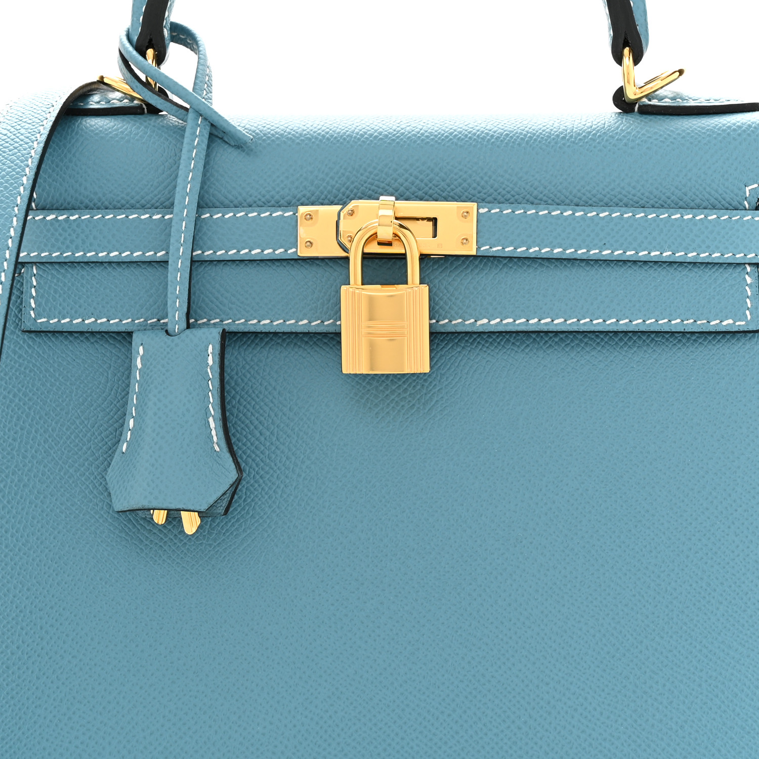 HERMES Epsom Kelly Sellier 25 New Blue Jean