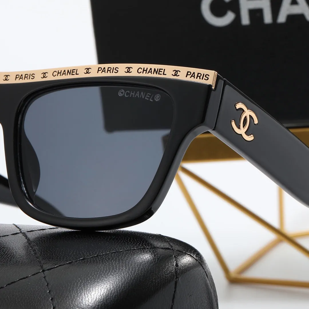 4 color luxury frame letter double c polarized sunglasses