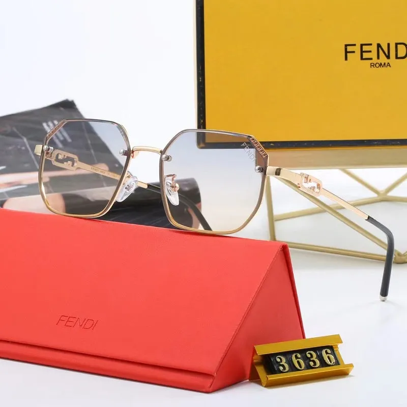 5-color fashionable FF letter polarized sunglasses