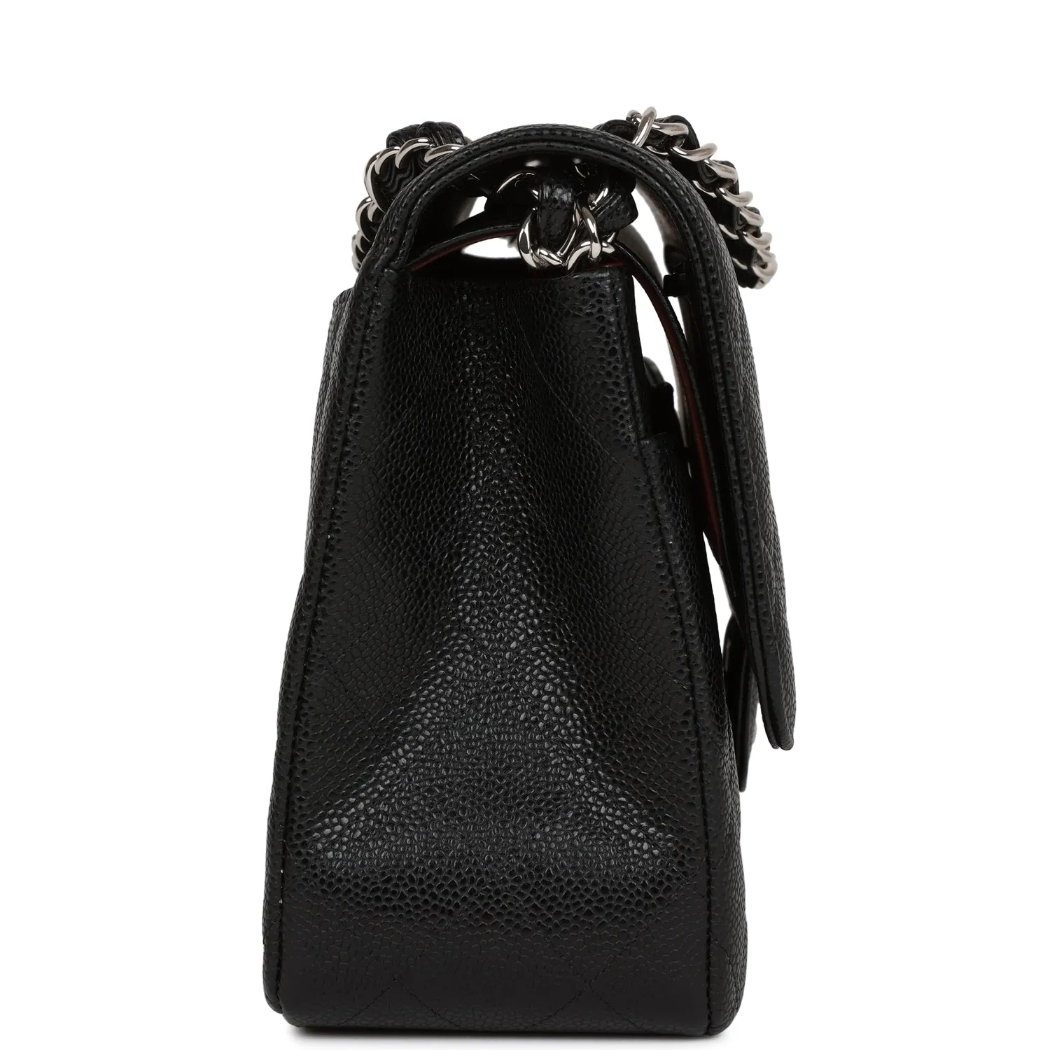 Jumbo Classic Double Flap Bag Black Caviar Silver Hardware