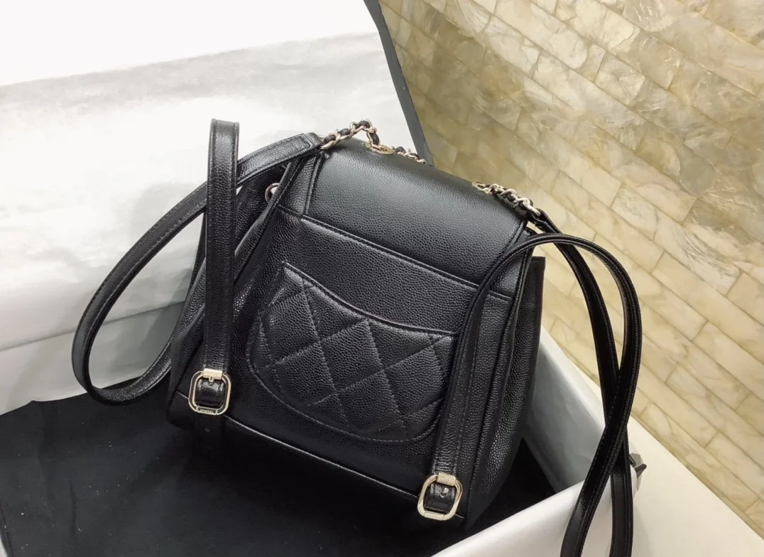 Chanel Small Affinity Backpack Black For Women, Women’s Bags 9.8in/25cm