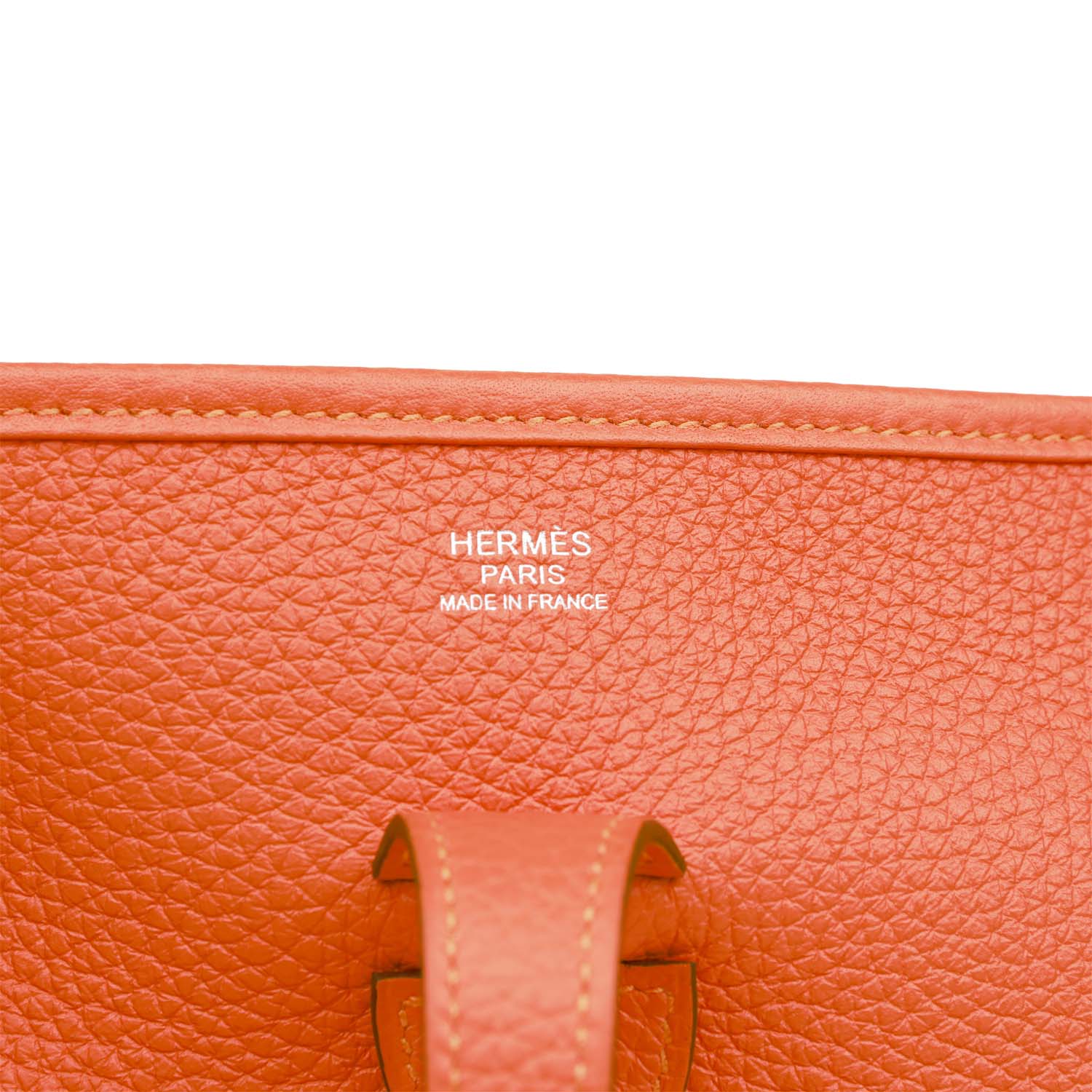 Hermes Evelyne III PM Feu Clemence Palladium Hardware