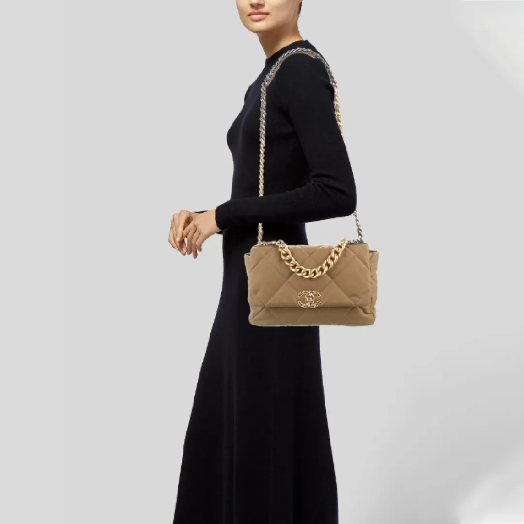 Large Canvas 19 Flap Bag