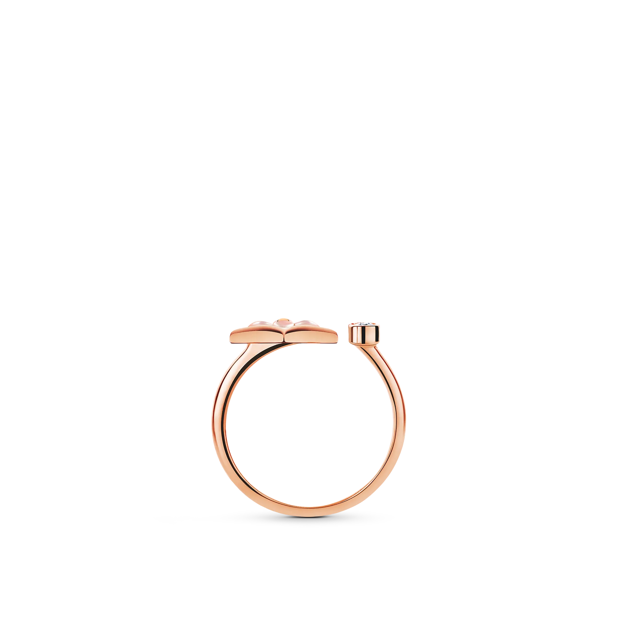 Color Blossom Mini Star Rose Gold, Pink Mother-of-Pearl and Diamond Ring