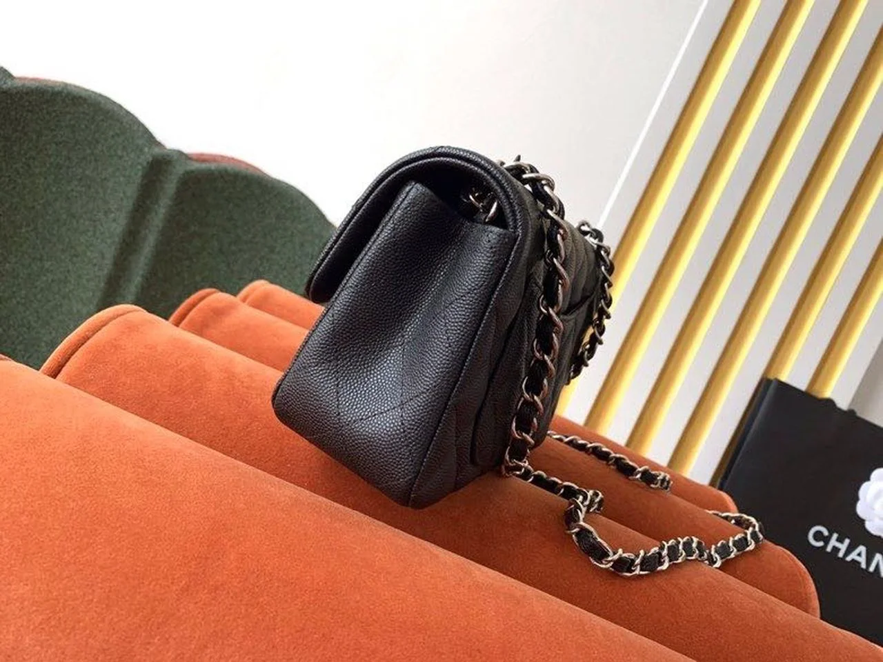 Chanel Small Classic Handbag Silver Toned Hardware Black For Women, Women’s Bags, Shoulder and Crossbody Bags 7.8in/20cm A01113