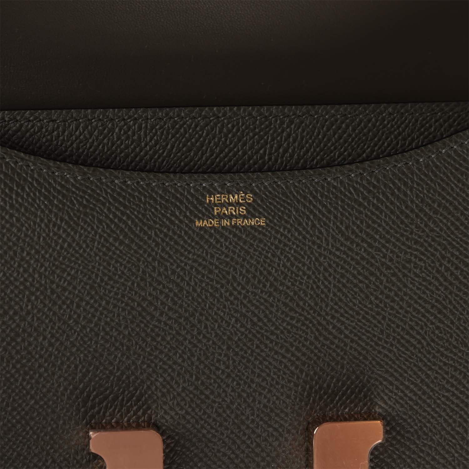 Hermes Constance 1-18 Vert de Gris Epsom Rose Gold Hardware