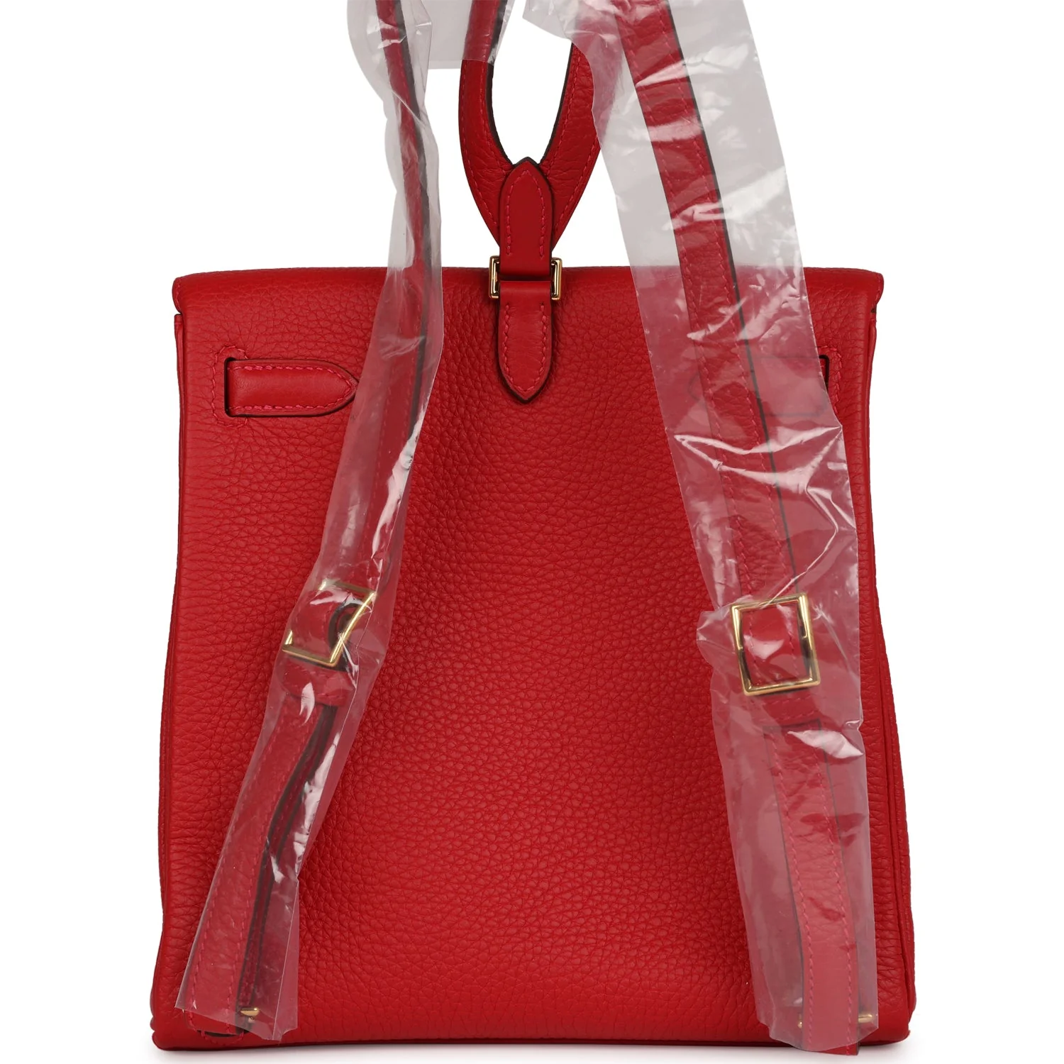 Hermes Kelly Ado II Backpack Rouge Casaque Clemence Gold Hardware