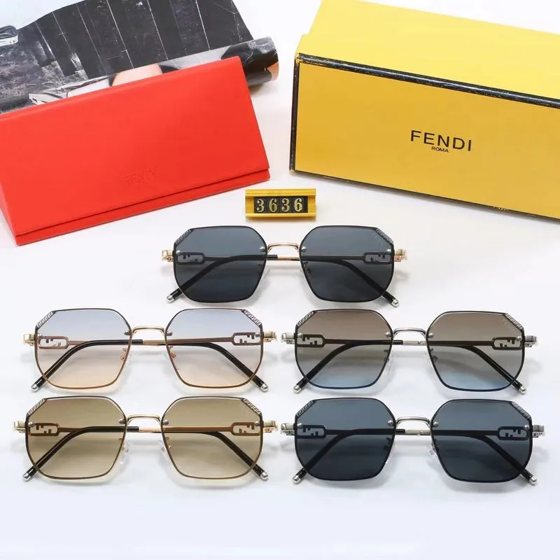 5-color fashionable FF letter polarized sunglasses