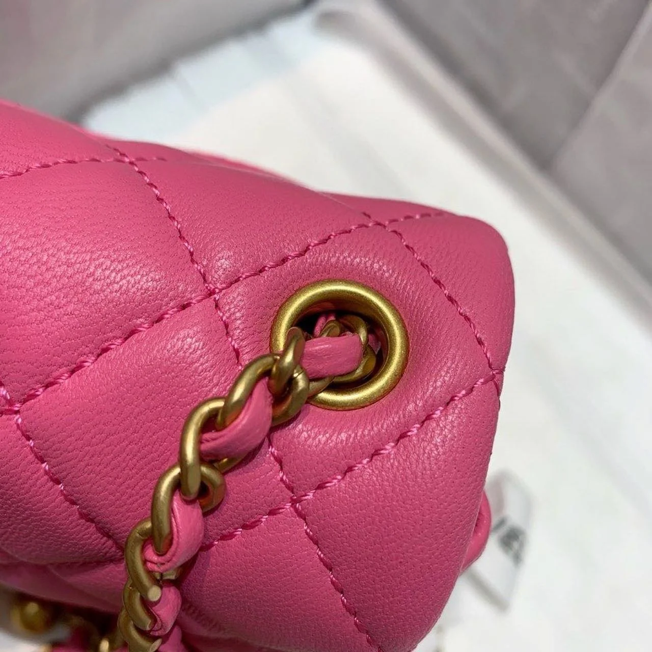 Chanel Mini Flap Bag With CC Ball On Strap Pink For Women, Women’s Handbags, Shoulder And Crossbody Bags 6.7in/17cm AS1786