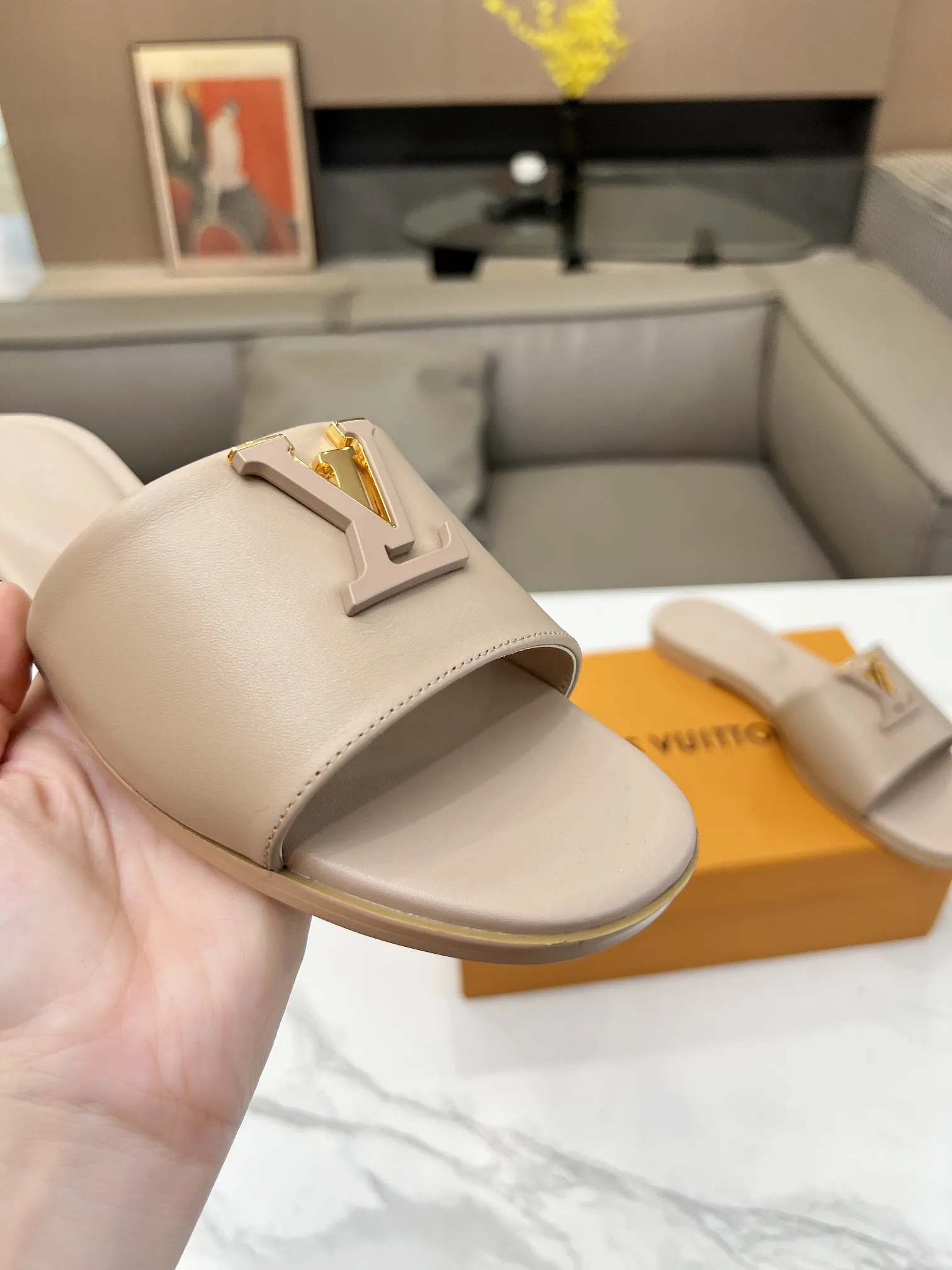 Louis new arrival women slippers heels 4.5cm