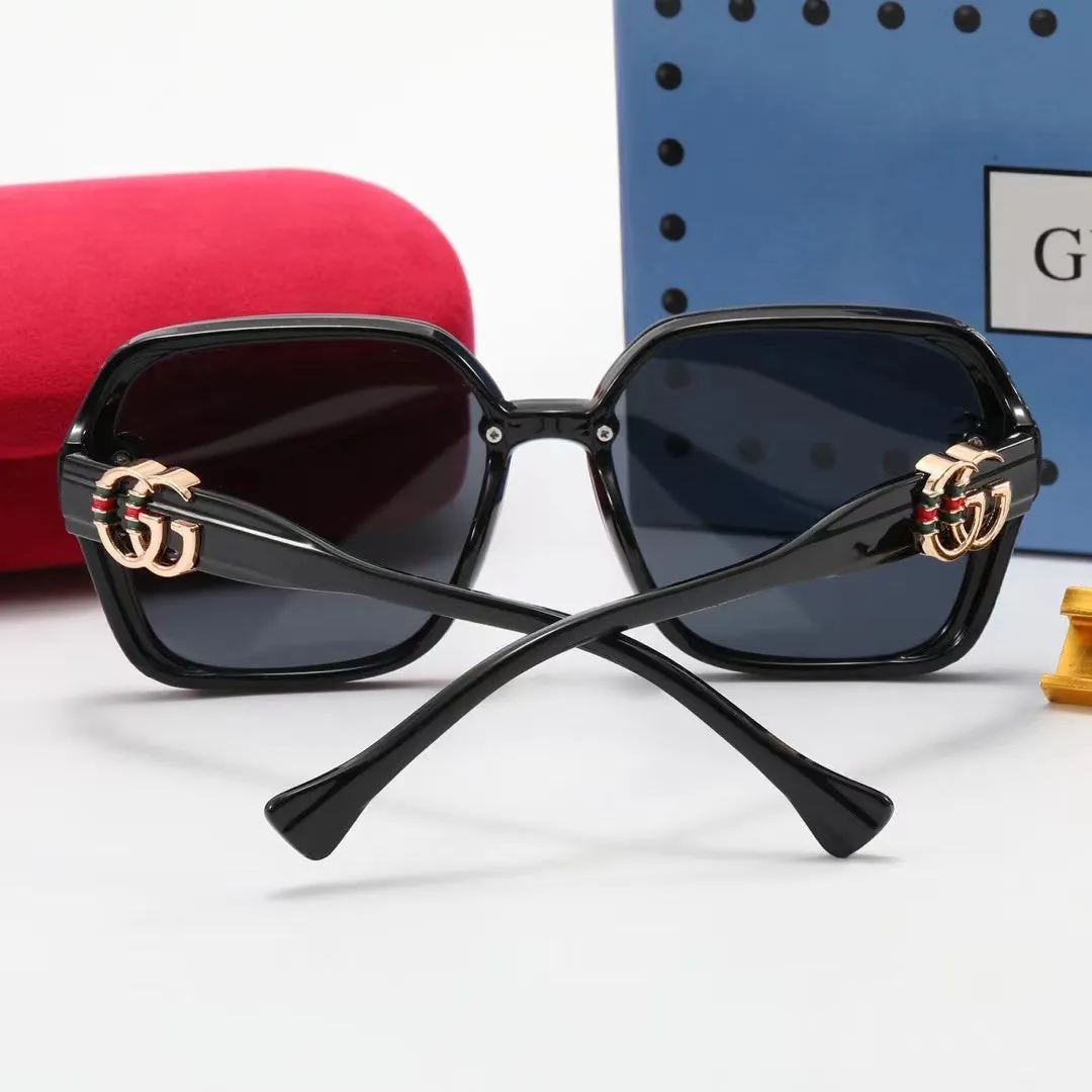 5-Color Fashion GG Round Frame Sunglasses Polarized