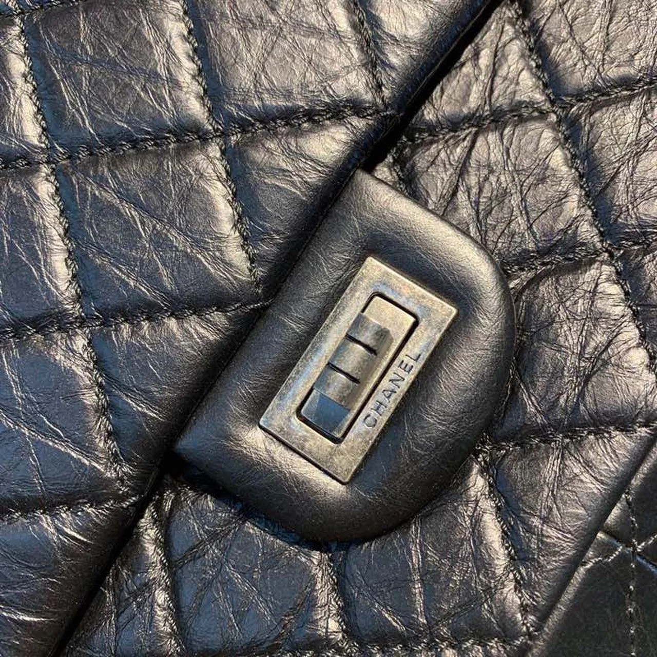 Chanel 2.55 Handbag Silver Hardware Black For Women, Women’s Bags, Shoulder And Crossbody 11in/28cm A37586