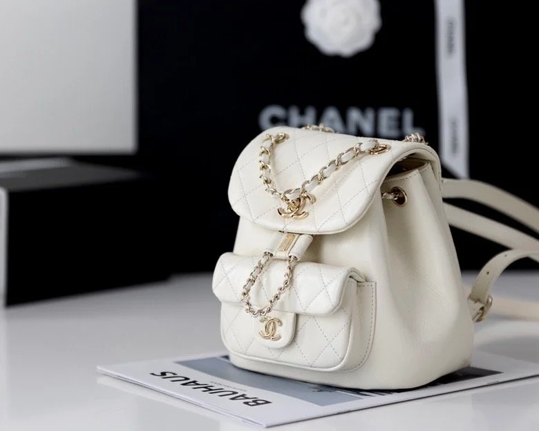 Chanel Backpack White For Women 7 in/18cm