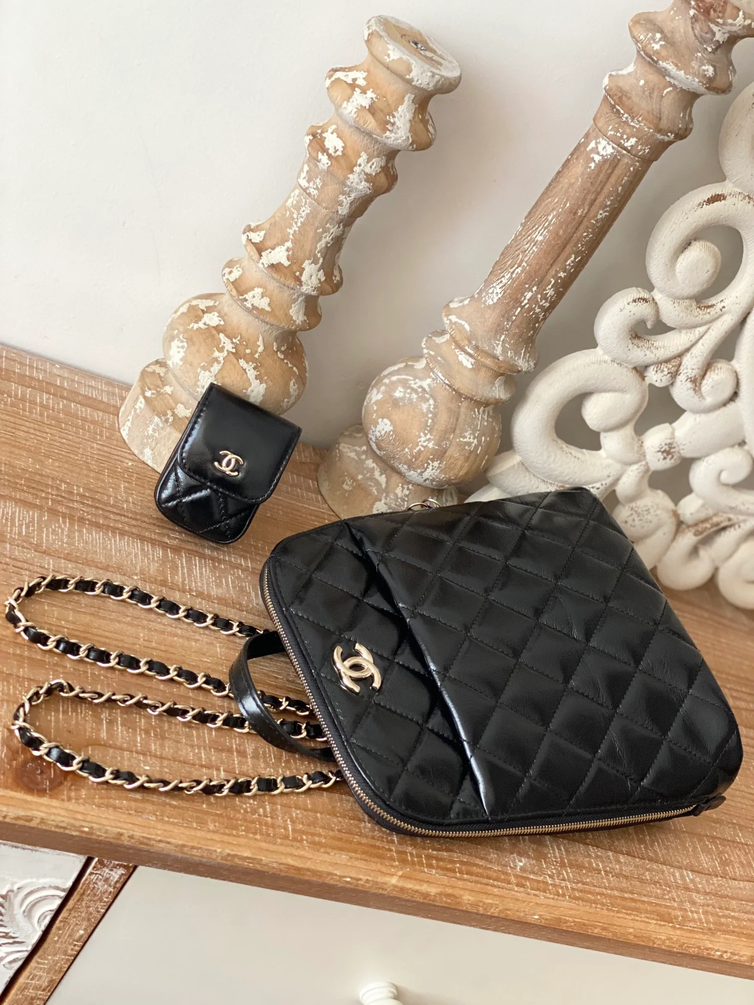 Chanel Rucksack Backpack Black Bag For Women 21cm/8in