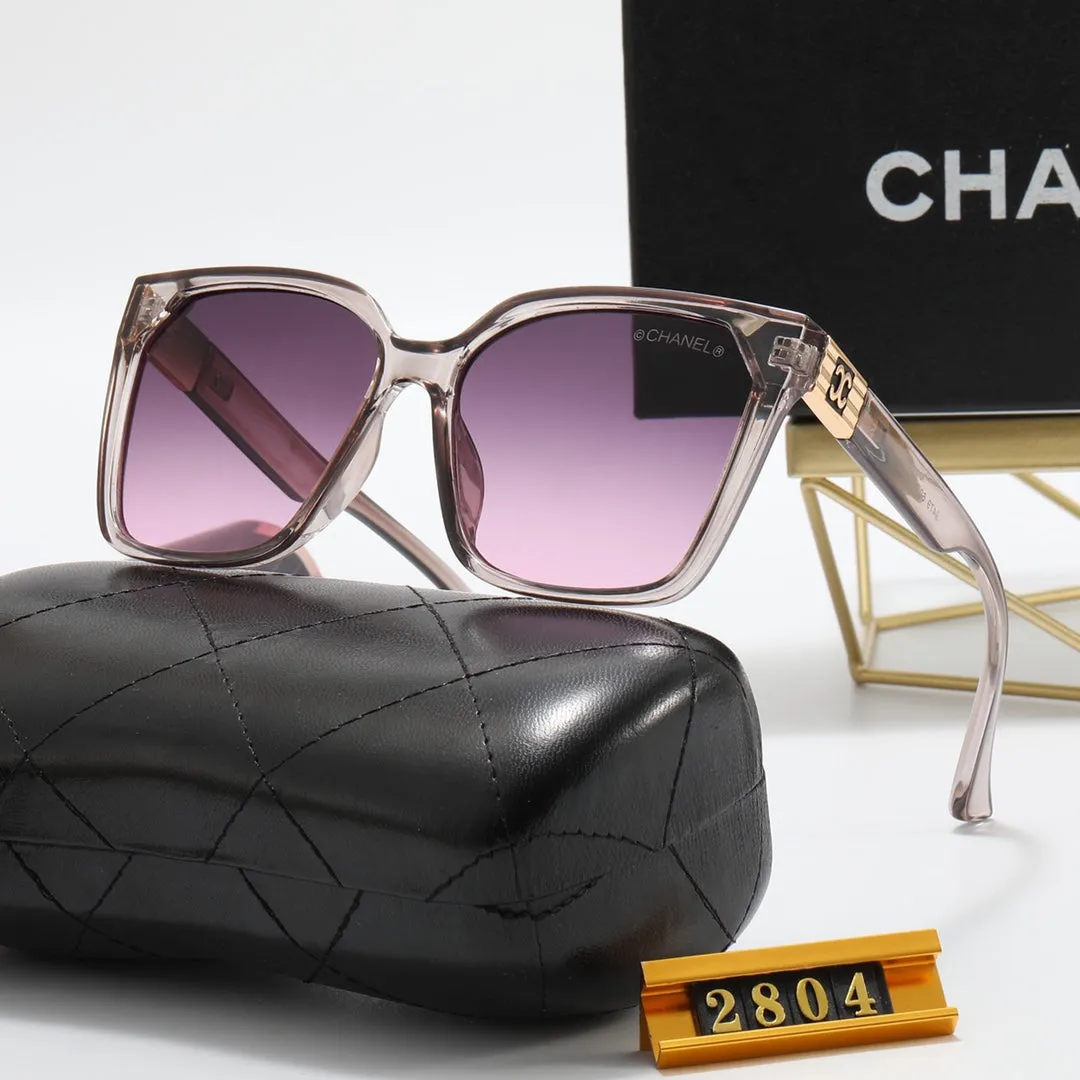 7 Colors Square Double C Corrugated Temple Polarized Sunglasses