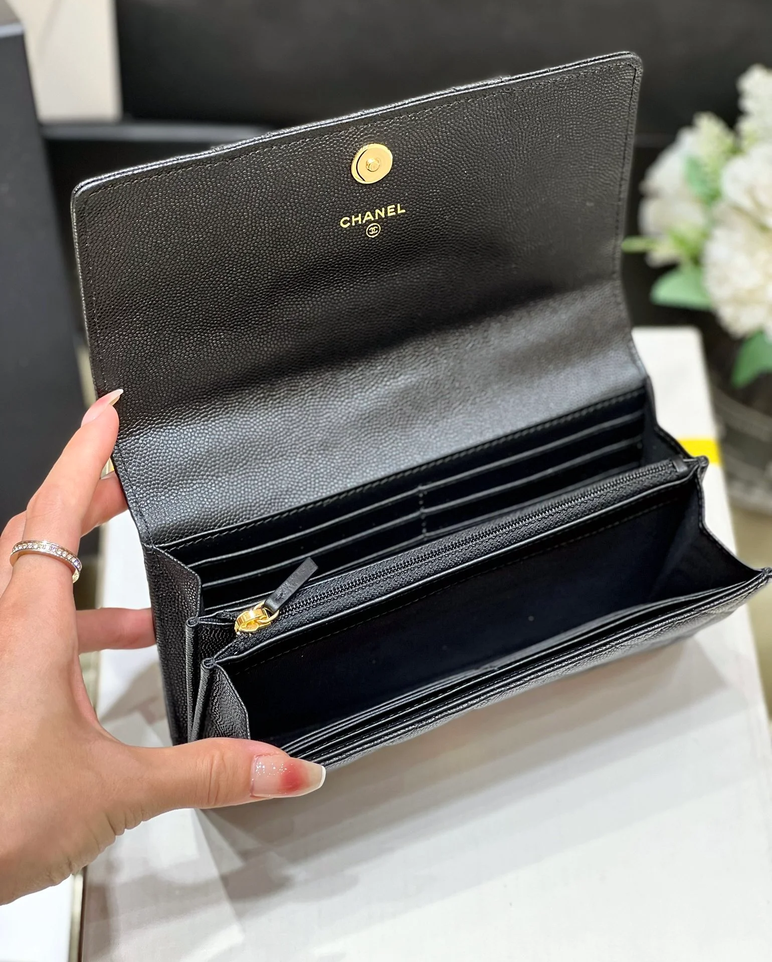 Chanel Small Coin Pocket WOC Shoulder Bag Black For Women, Women’s Bags 7.9in/20cm