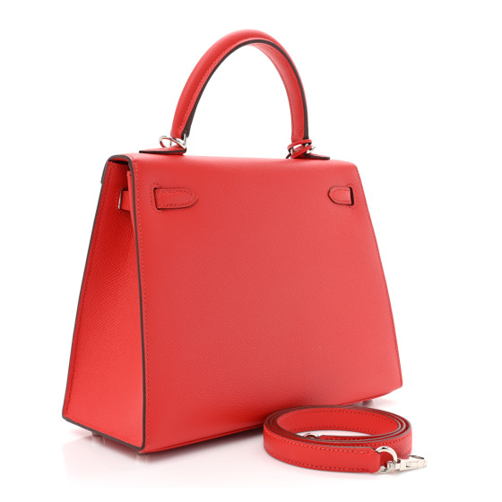 Epsom Kelly Sellier 25 Rouge Tomate