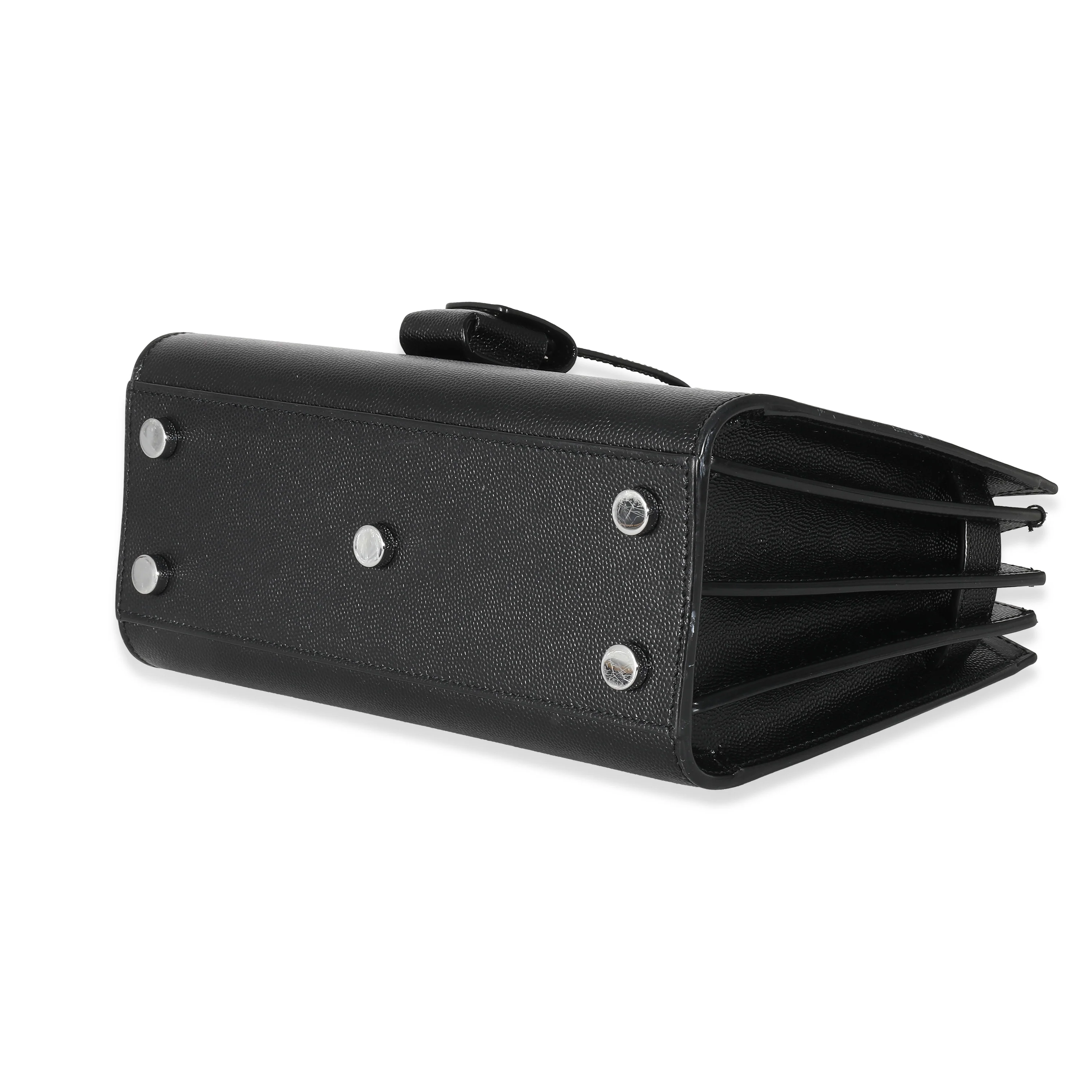 Saint Laurent Black Grained Leather Nano Sac De Jour