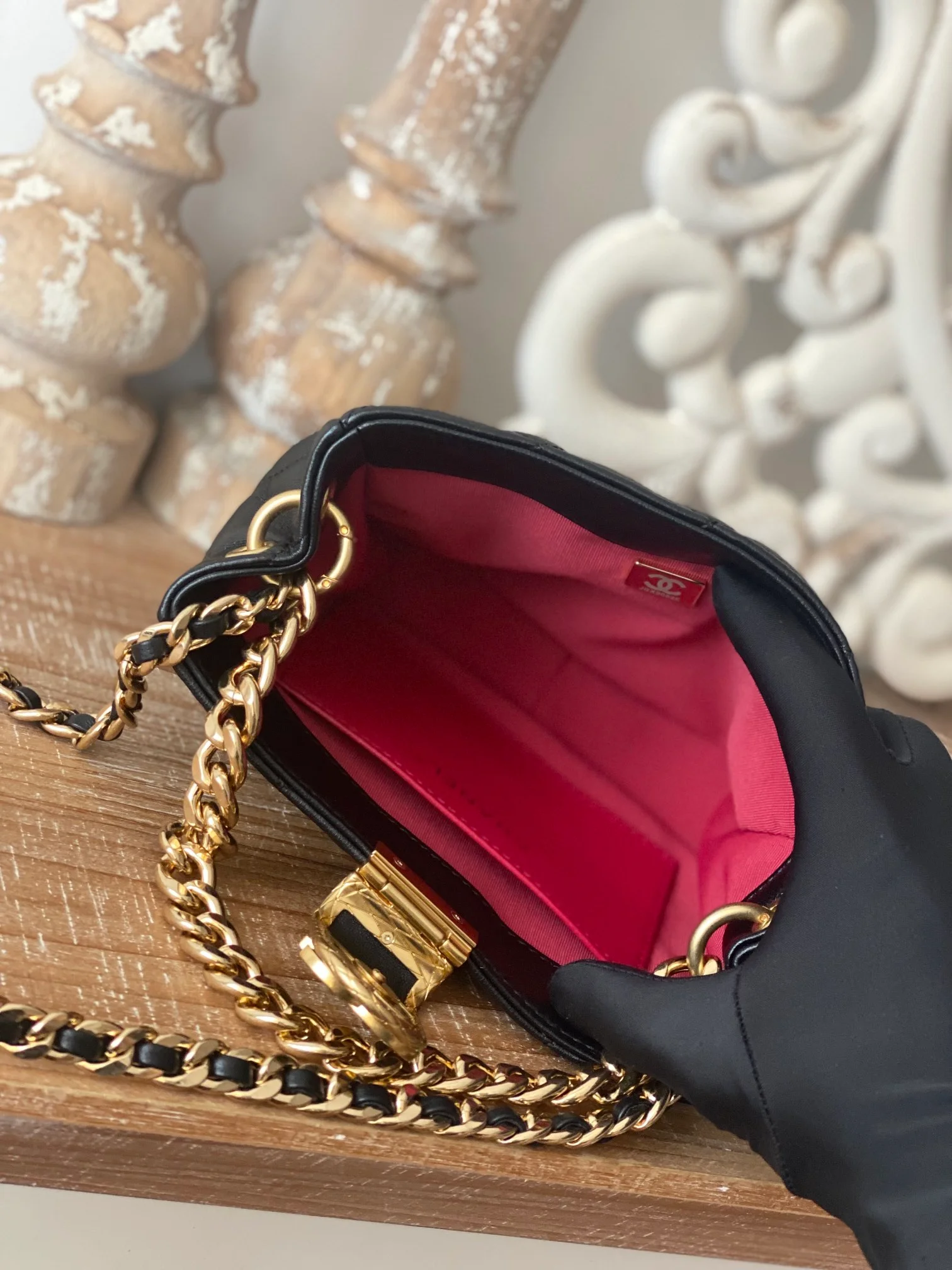 Chanel Small Hobo Bag Gold Hardware Black For Women, Women’s Handbags, Shoulder Bags 7.5in/19cm