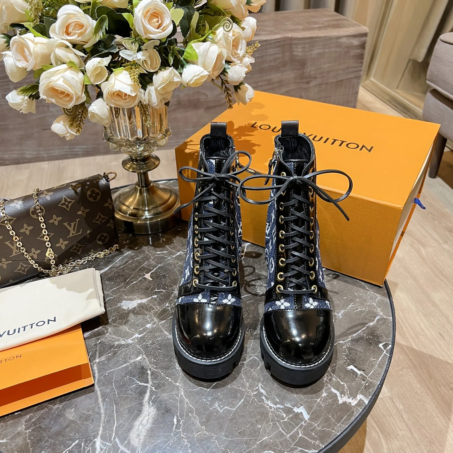 L Women's Star Trail Ankle Boot Blue For Women L