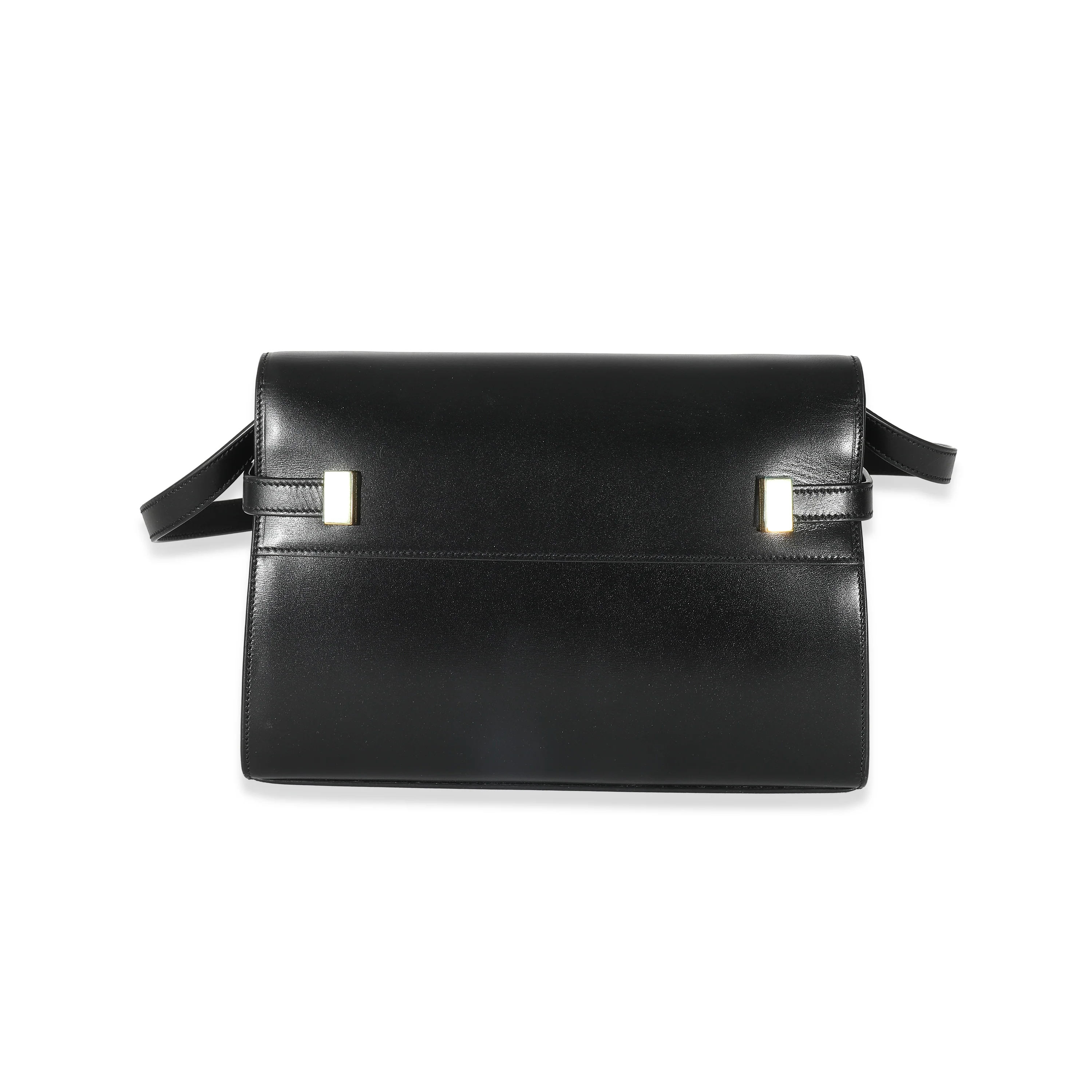 Saint Laurent Black Box Leather Small Manhattan Bag