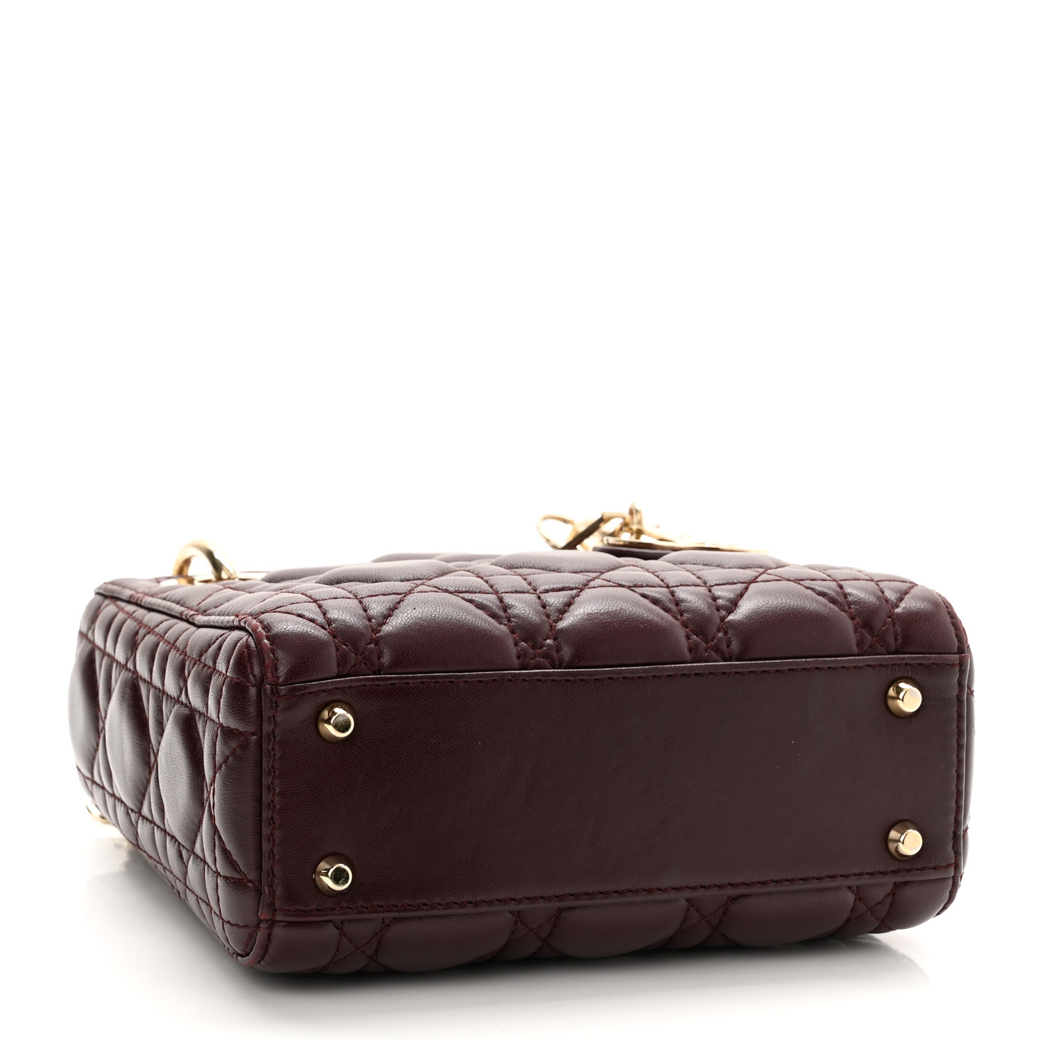 Lambskin Cannage Mini Lady Dior Plum