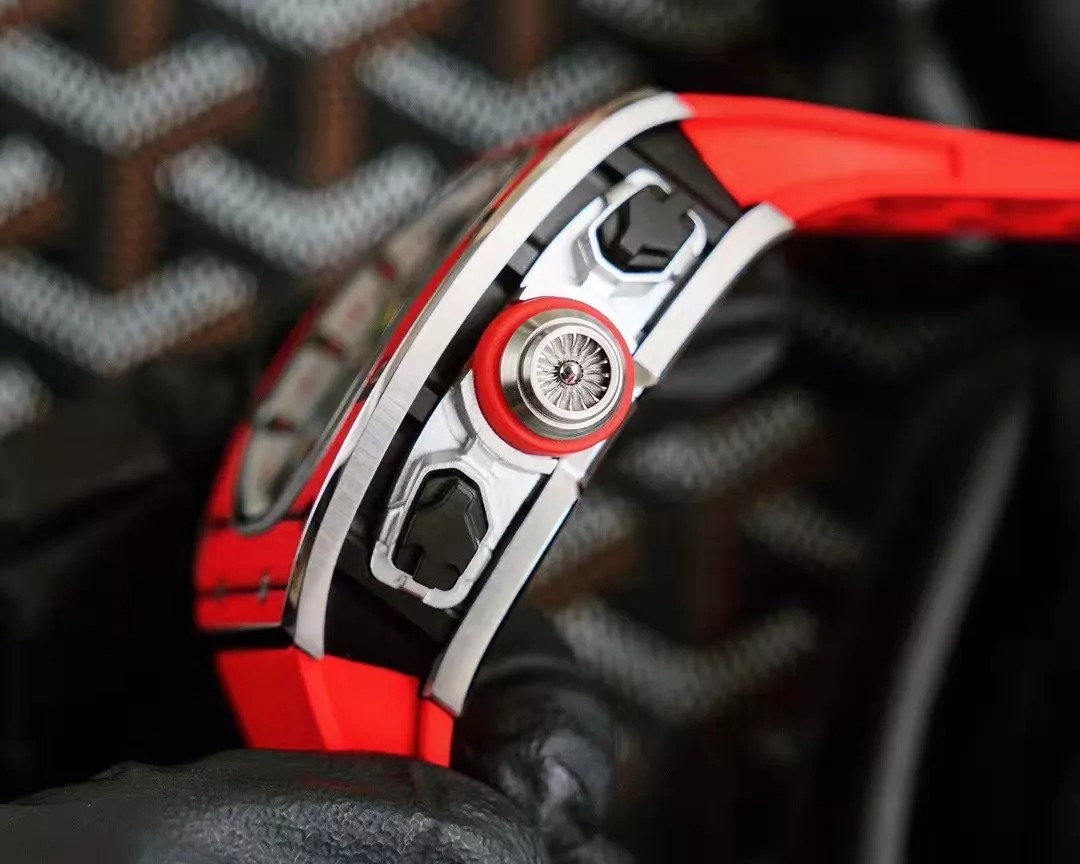 RM 62-01 Tourbillon Vibrating Alarm ACJ Red Bezel Red Rubber Strap RM62-01