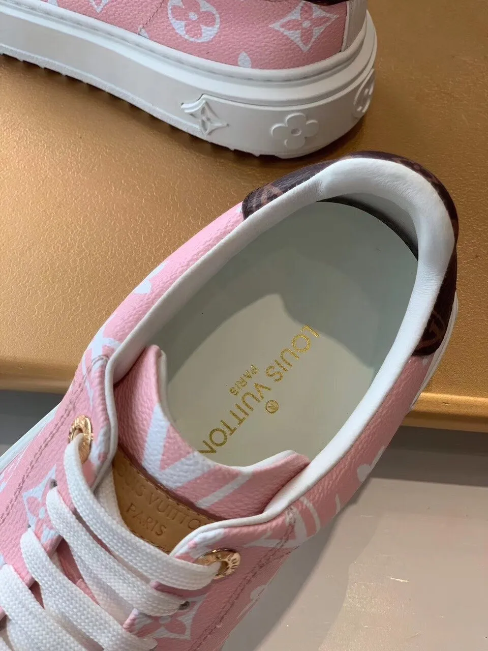 L Time Out Sneaker Patent Monogram Material Pink For Women L