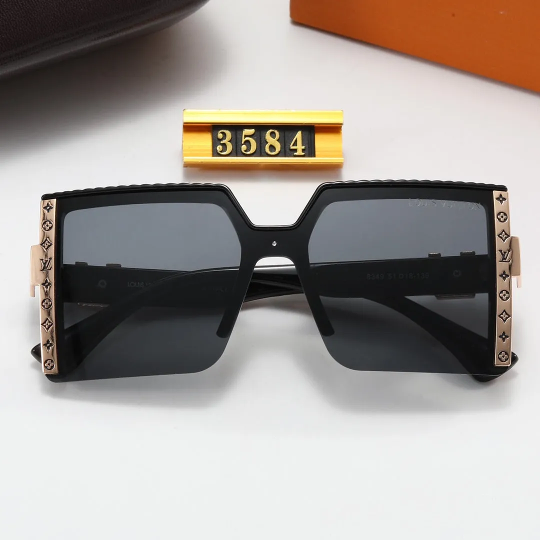 5-color stylish four-leaf clover border letter polarized sunglasses