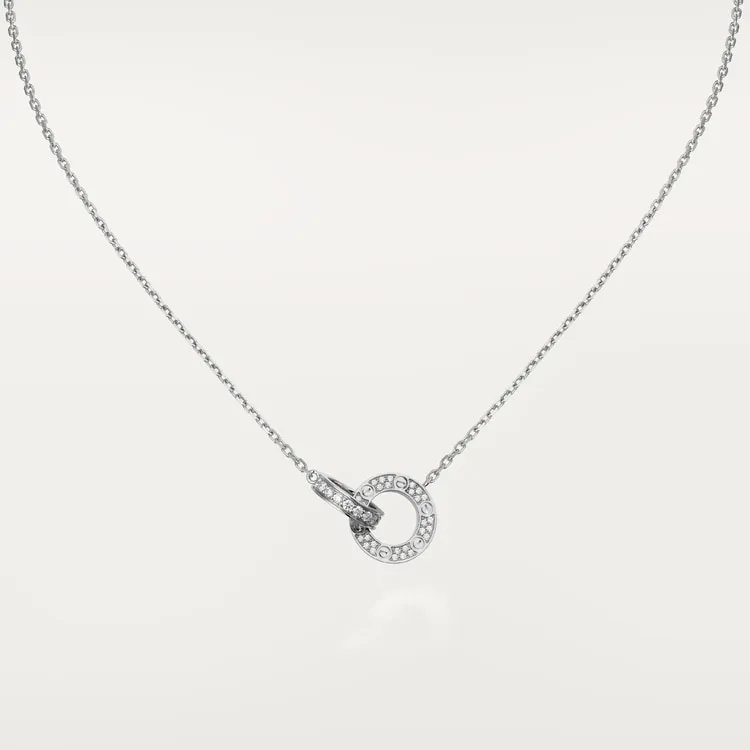 LOVE NECKLACE, DIAMOND-PAVED