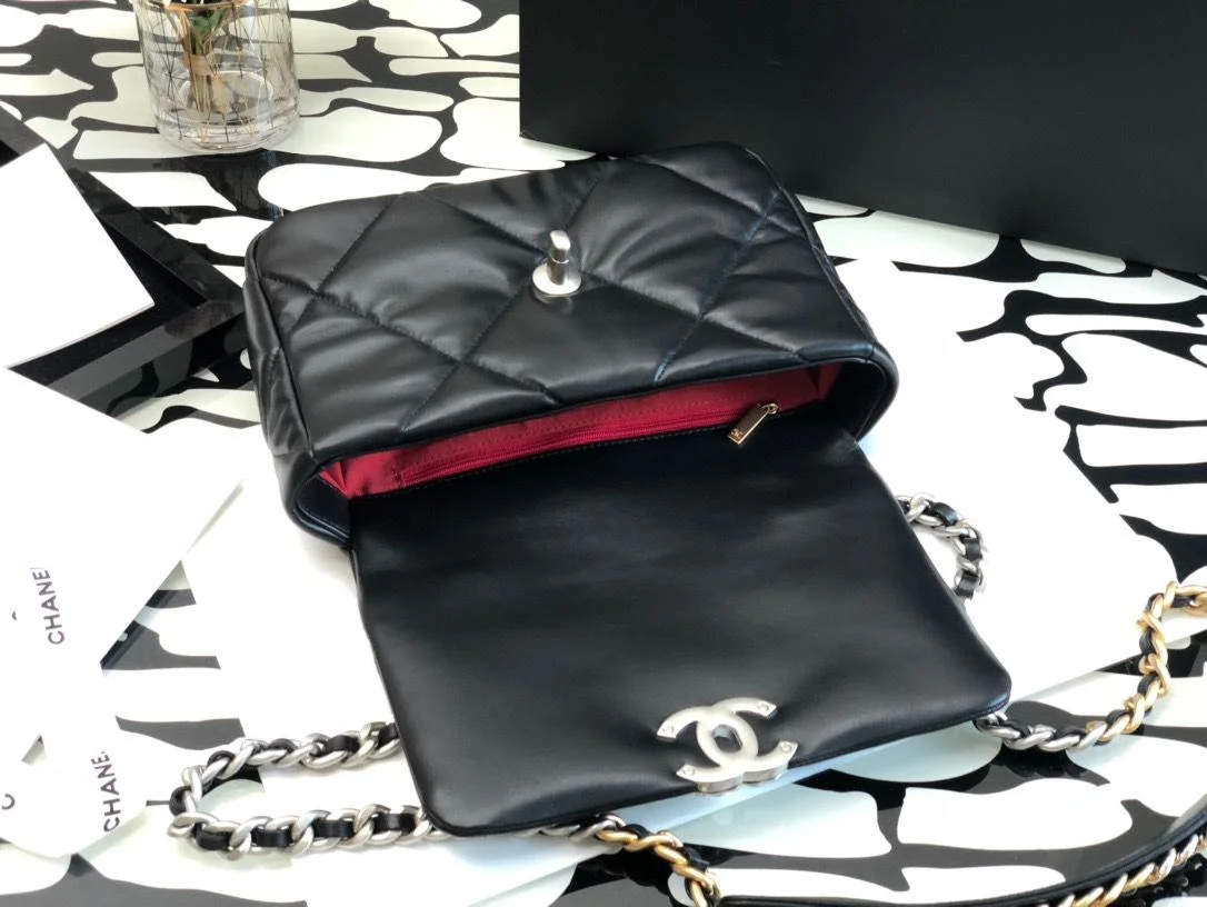 Chanel Classic Flap Bag Black For Women 10.2in/26cm