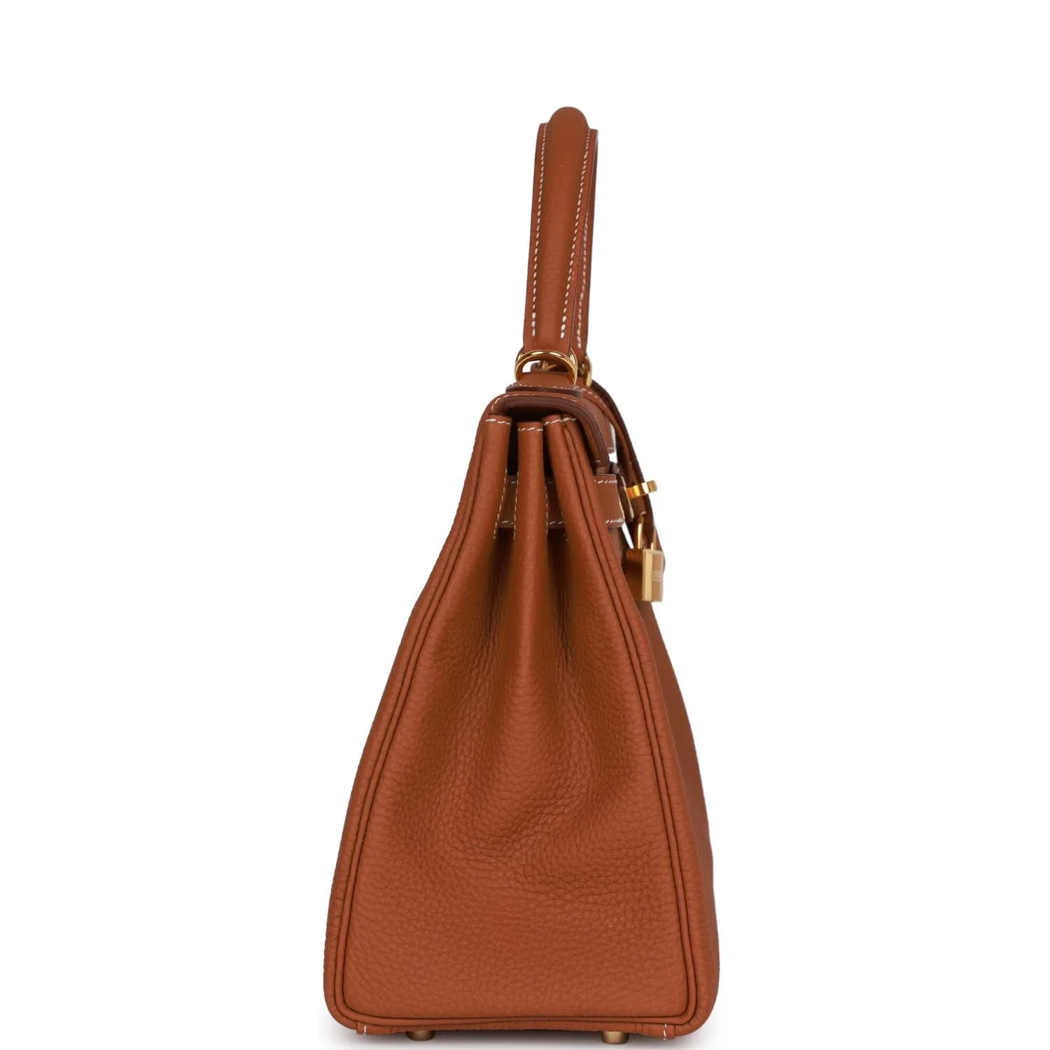 Pre-owned Hermes Kelly Retourne 28 Gold Togo Gold Hardware