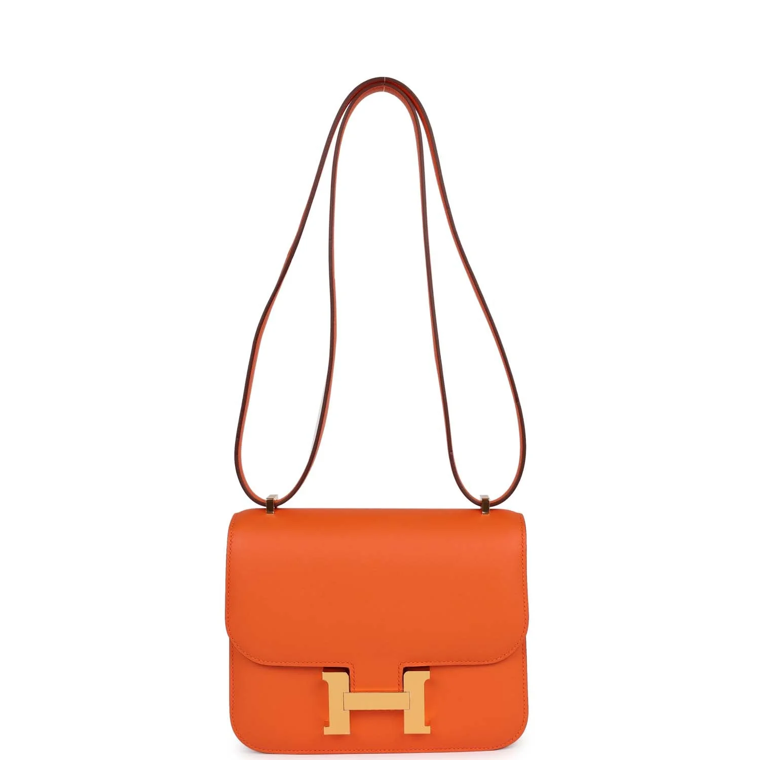 Hermes Constance 18 Orange Swift Gold Hardware