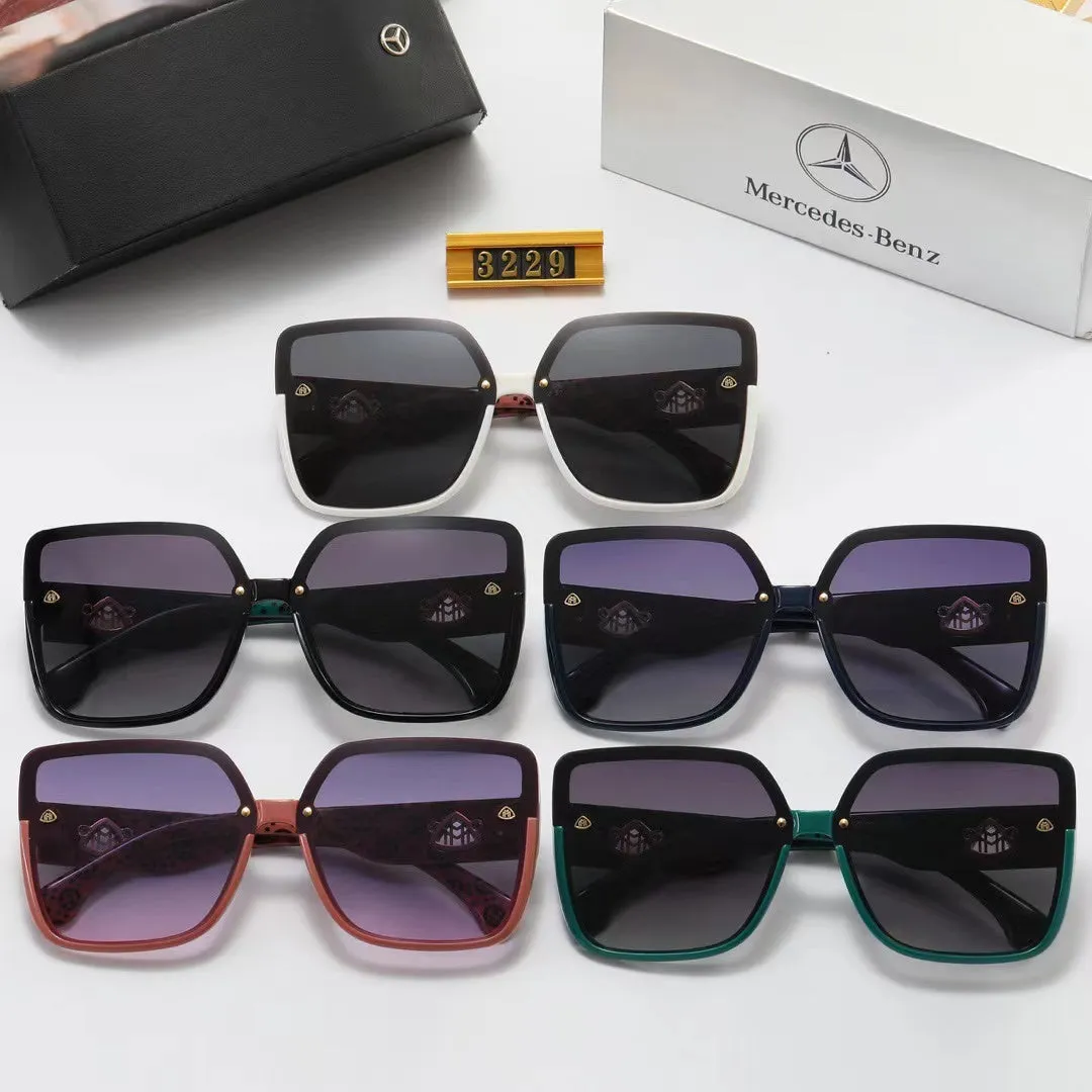 5-color fashion herringbone LOGO temple polarized sunglasses