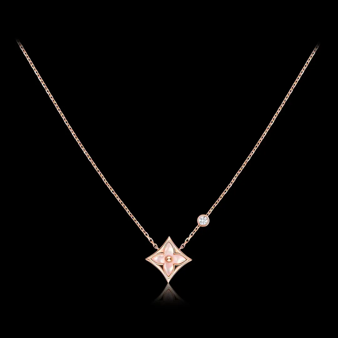 COLOR BLOSSOM BB STAR PENDANT, PINK GOLD, PINK MOTHER-OF-PEARL AND DIAMOND Q93612