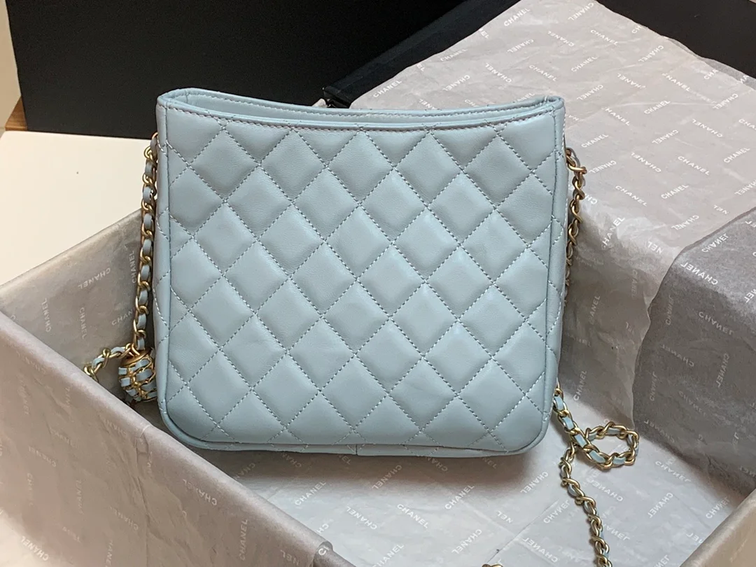 Chanel Hobo Handbag Light Blue Bag For Women 16cm/6in