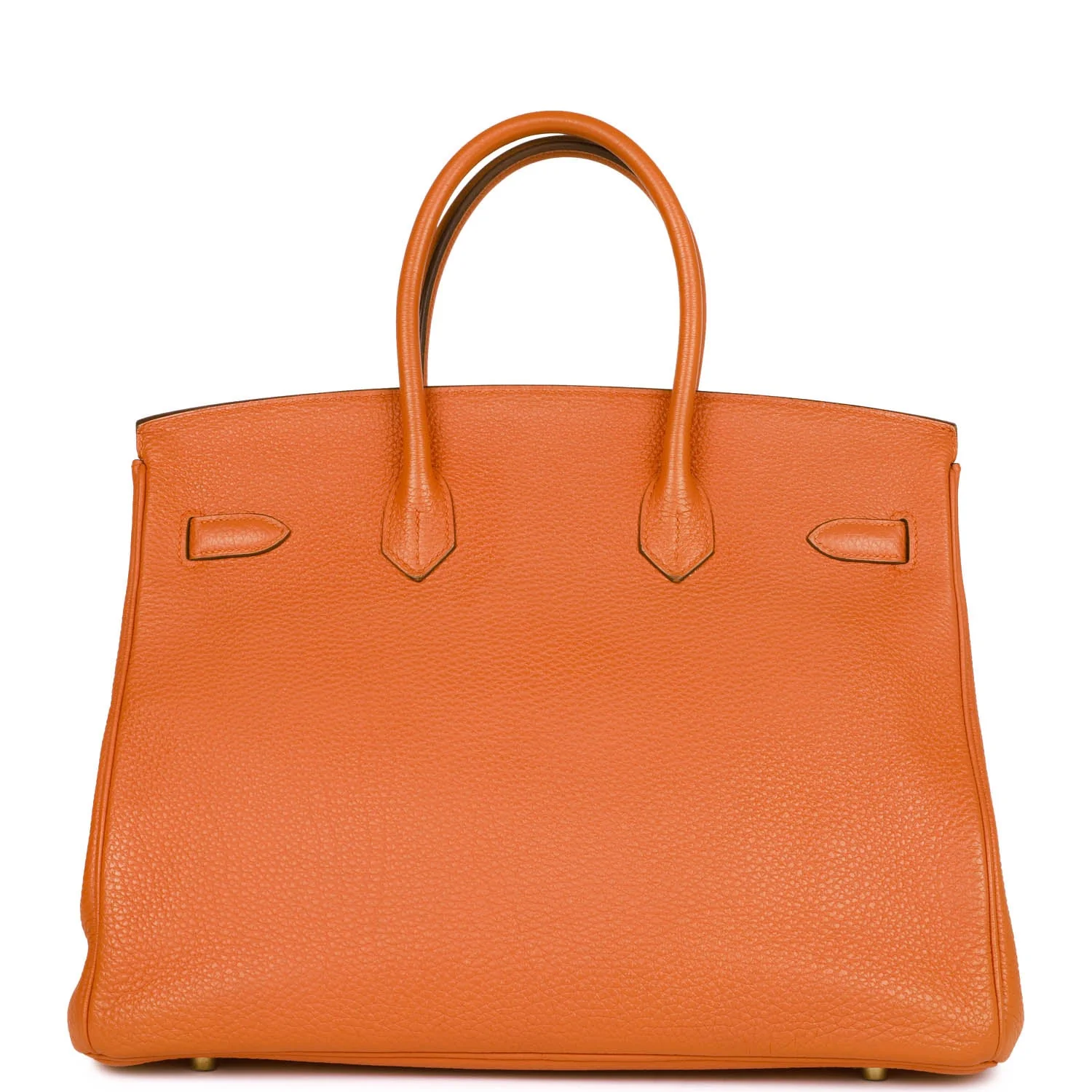 Pre-owned Hermes Birkin 35 Orange H Togo Gold Hardware