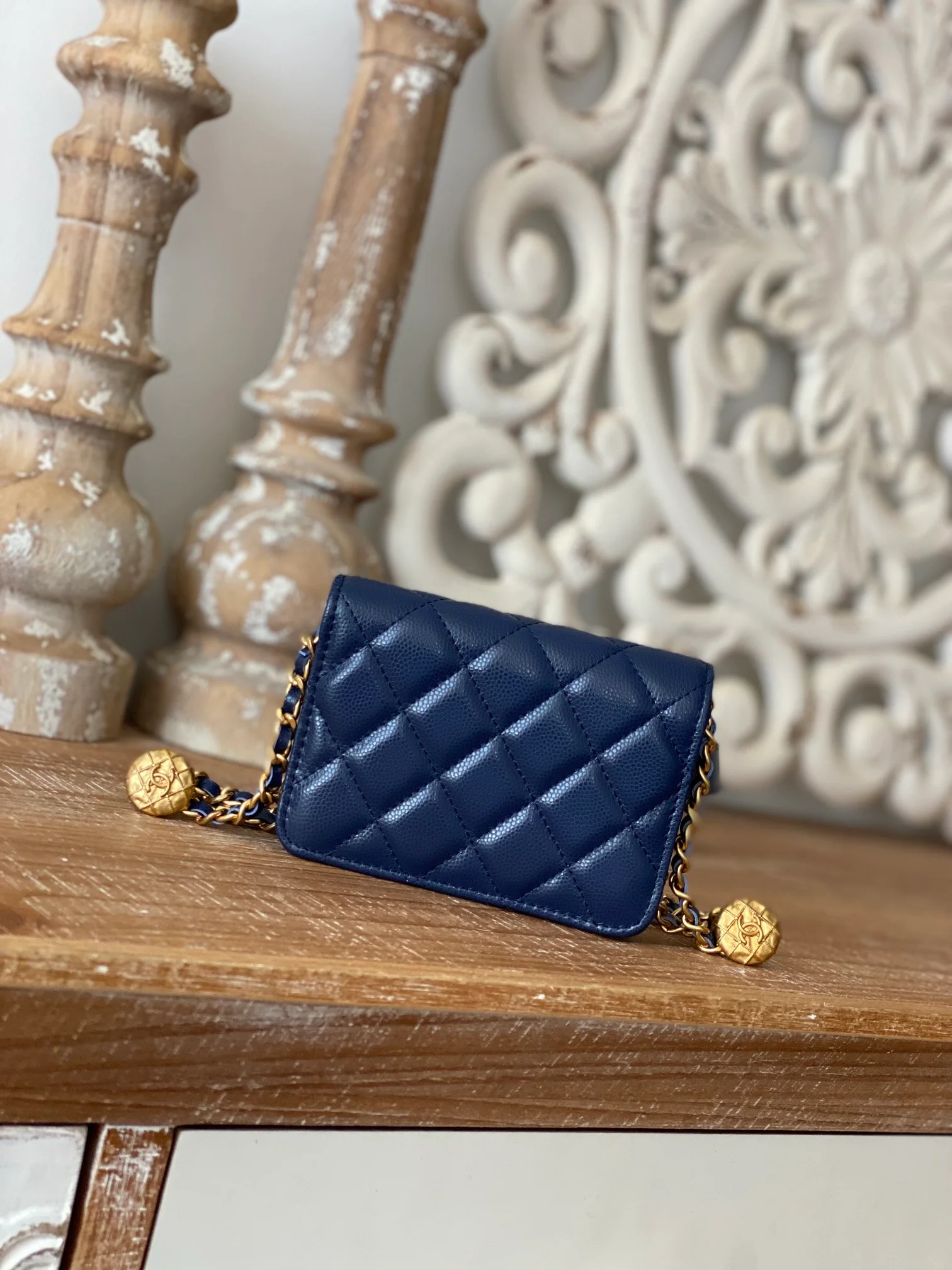 Chanel Clutch With Chain Blue For Women, Women’s Bags 4.8in/12.3cm
