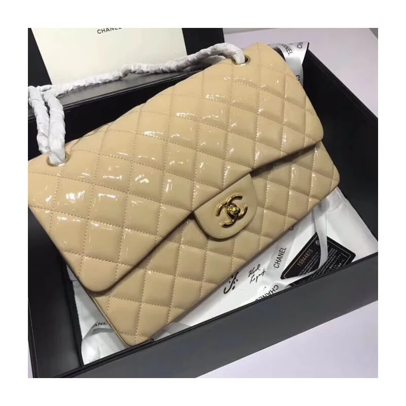 Chanel Pantent Leather 30Cm Class-Flap Bag A1113