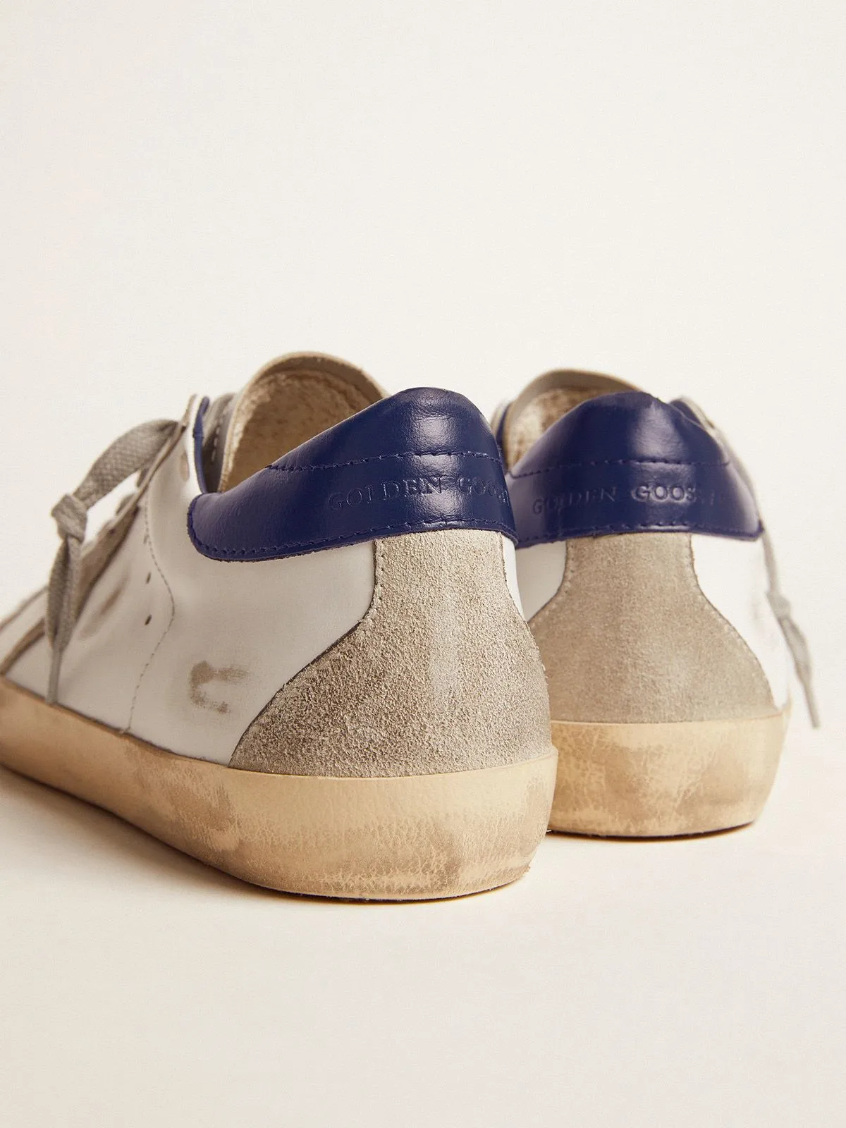 Super-Star sneakers with blue suede heel tab